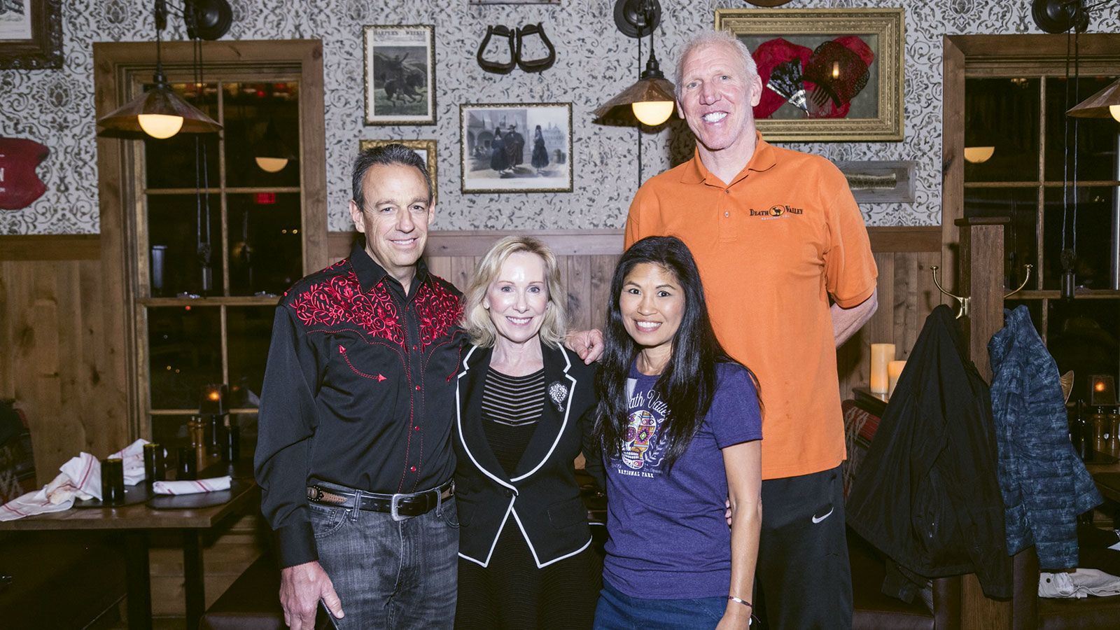 Xanterra CEO Andy Todd and his wife, Sara, with Lori and Bill Walton at the recent grand reopening of the Oasis at Death Valley.
