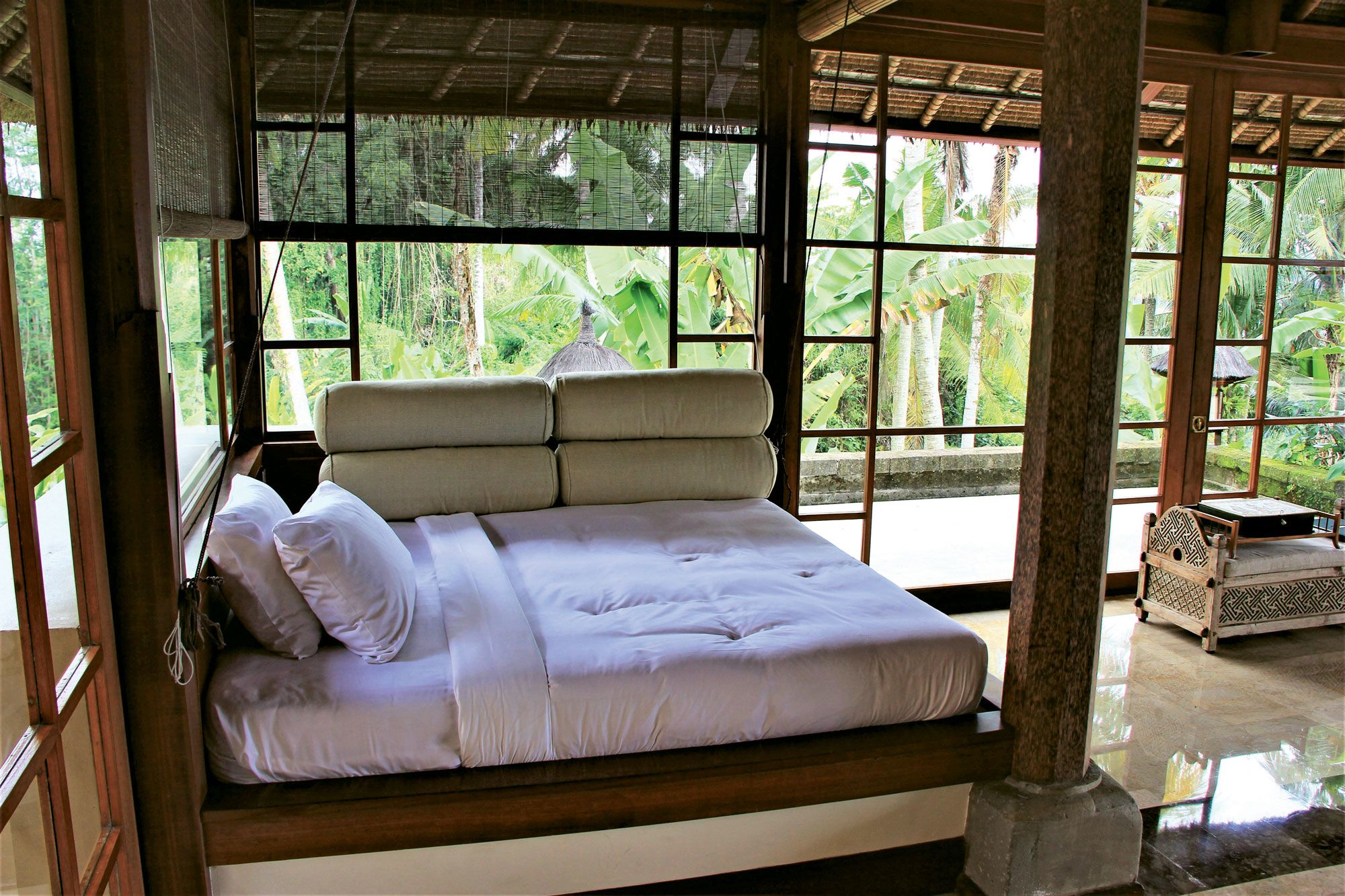 The Amandari maintains a very strong sense of place; the view from suites reminds guests that they’re staying in a region that was carved out of a jungle. (TW photo by Arnie Weissmann)