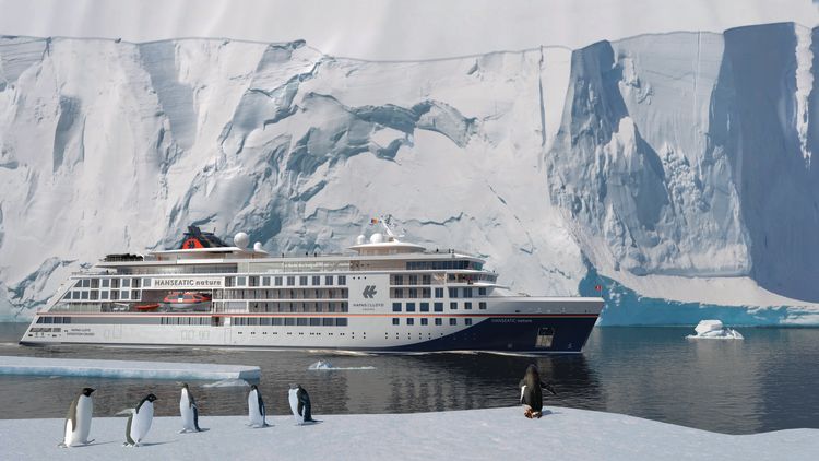 A rendering of Hapag-Lloyd’s Hanseatic Inspiration, a multilingual expedition ship that will explore the Great Lakes in the summer of 2020.