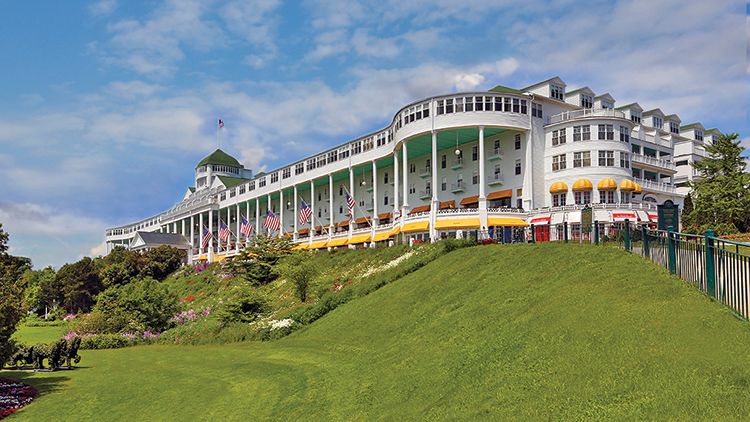 The Grand Hotel on Mackinac Island is one of the prime attractions on a Great Lakes itinerary.