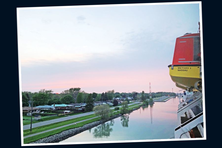A Great Lakes cruise goes from Lake Ontario to Lake Erie through the Welland Canal to bypass Niagara Falls. TW photo by Thomas Stieghorst