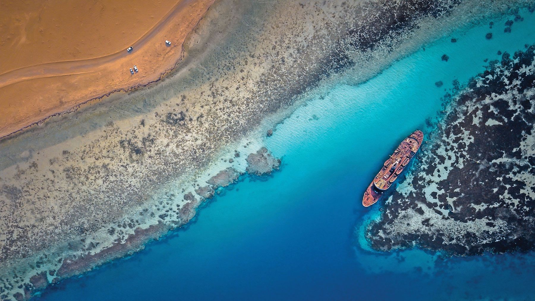 Al-Shuaiba lagoon, located 47 miles from Jeddah on the Red Sea coast. (Courtesy of Visit Saudi)