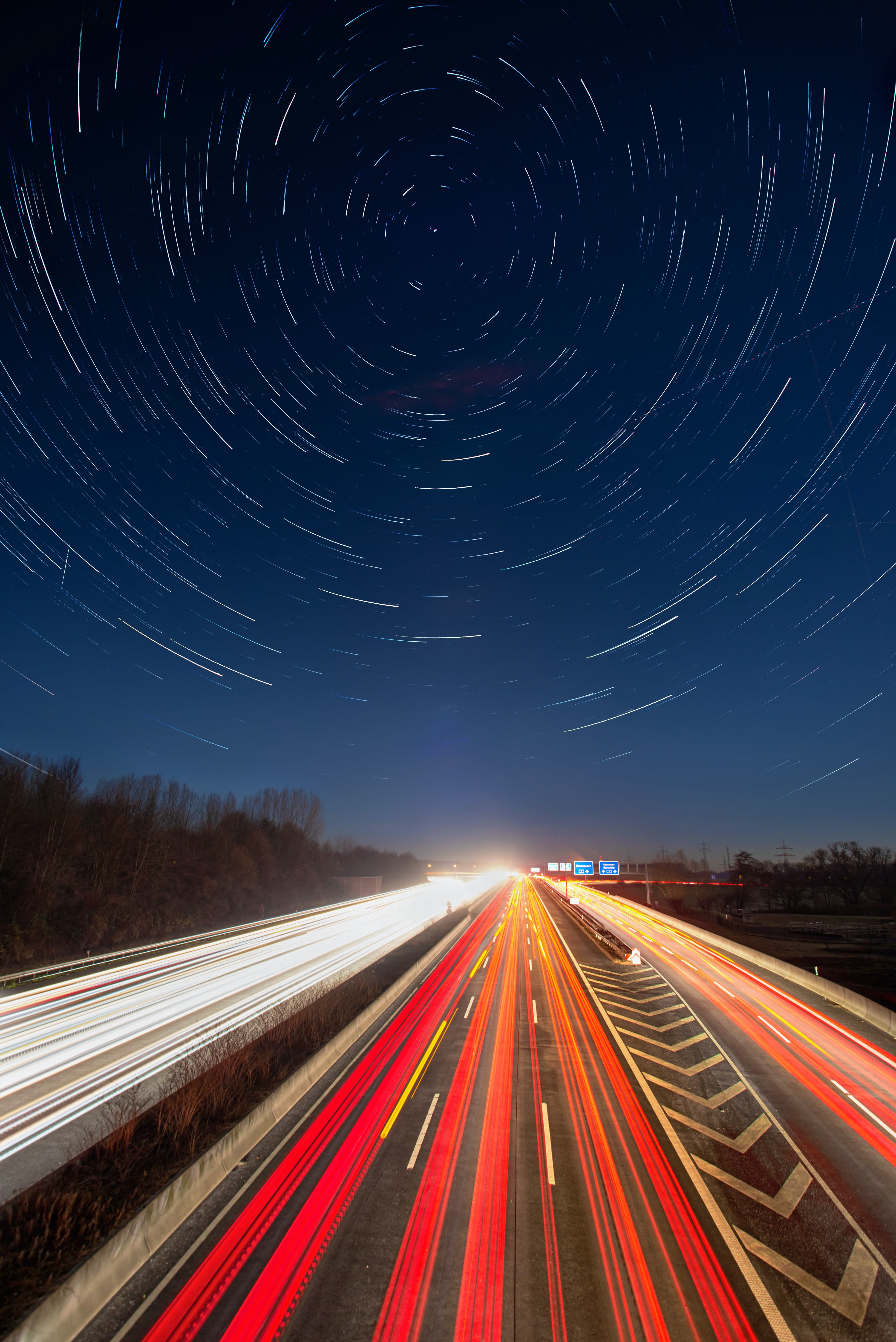 time lapse photography of cars on road
