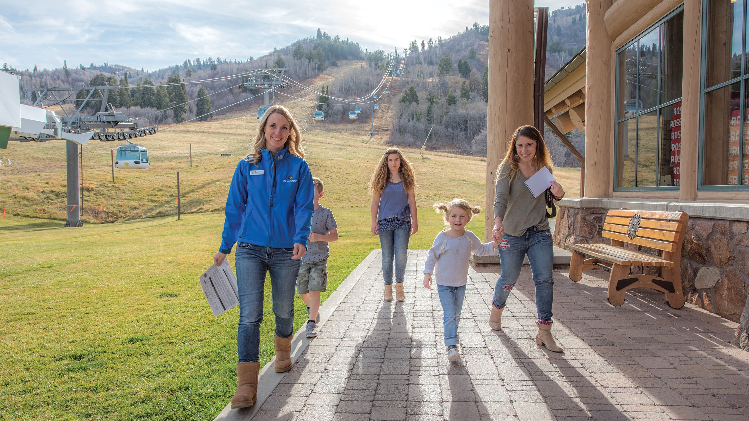 During summer welcome sessions for Snowbasin’s Learn and Earn participants, guests get fitted for gear and become pros at maneuvering the base area so there is less confusion in the winter.