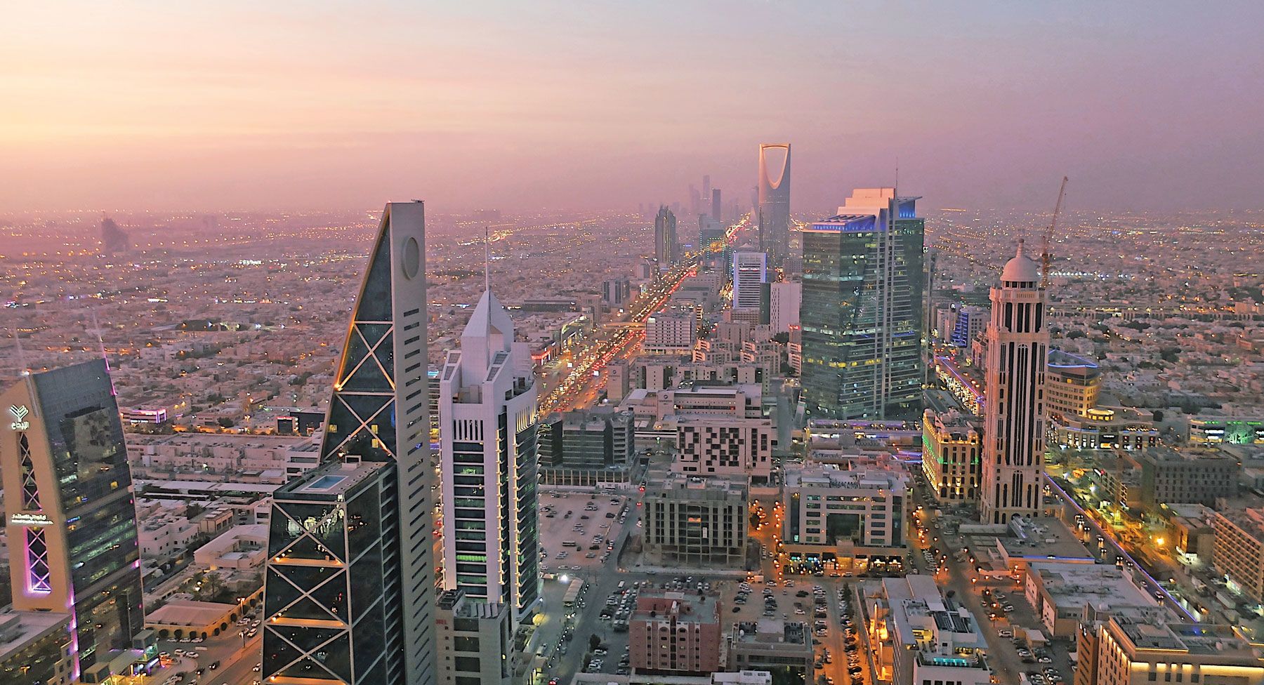 Riyadh, Saudi Arabia, from Faisaliyah Tower. Some have called for travel boycotts of the kingdom over its human rights record. (Photo by SaudiArabiaPhotography/Shutterstock.com)