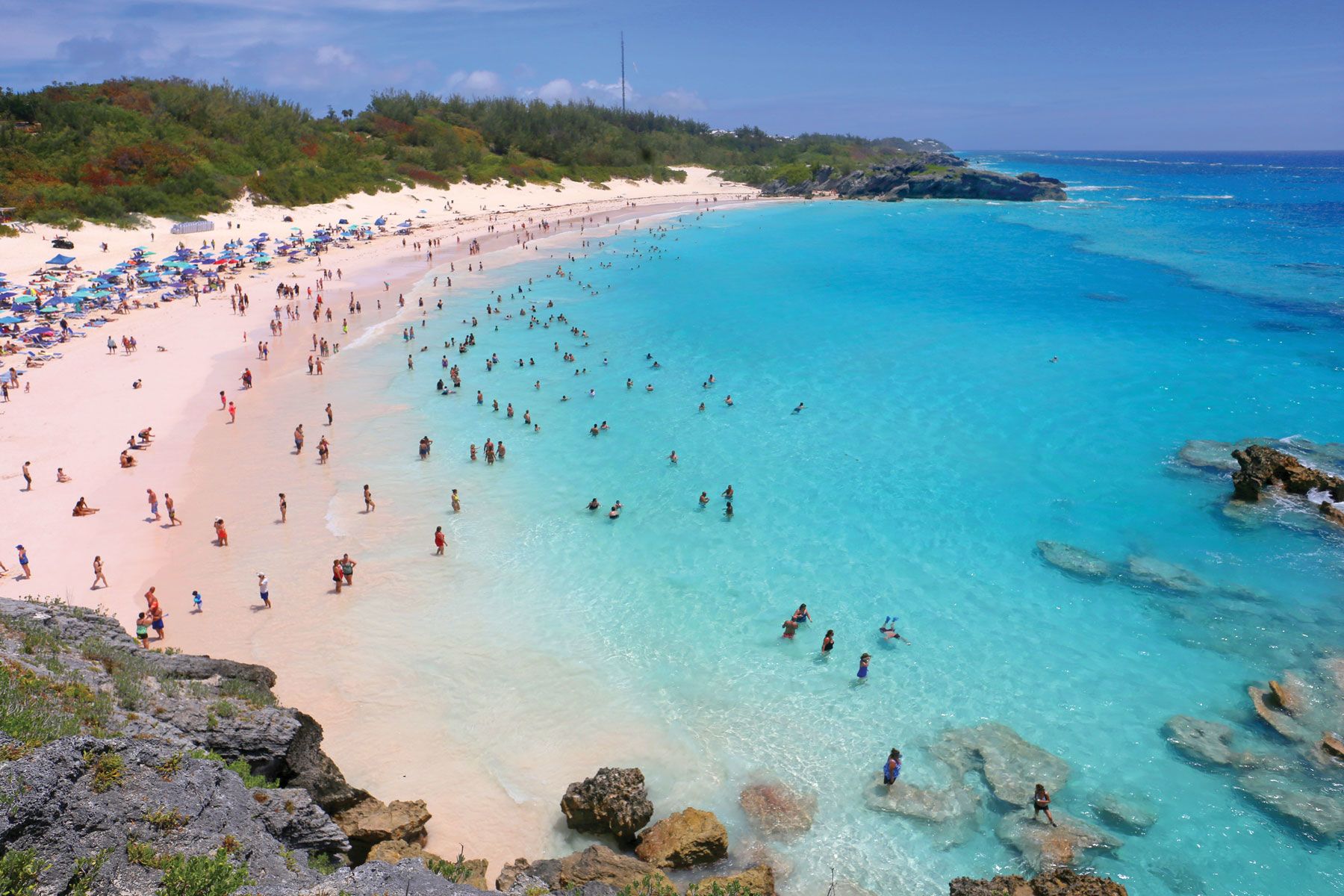 Horseshoe Bay Beach in Bermuda. The island faced travel boycotts after it passed a law banning gay marriage.&nbsp;(Photo by Alexander Sviridov/Shutterstock.com)