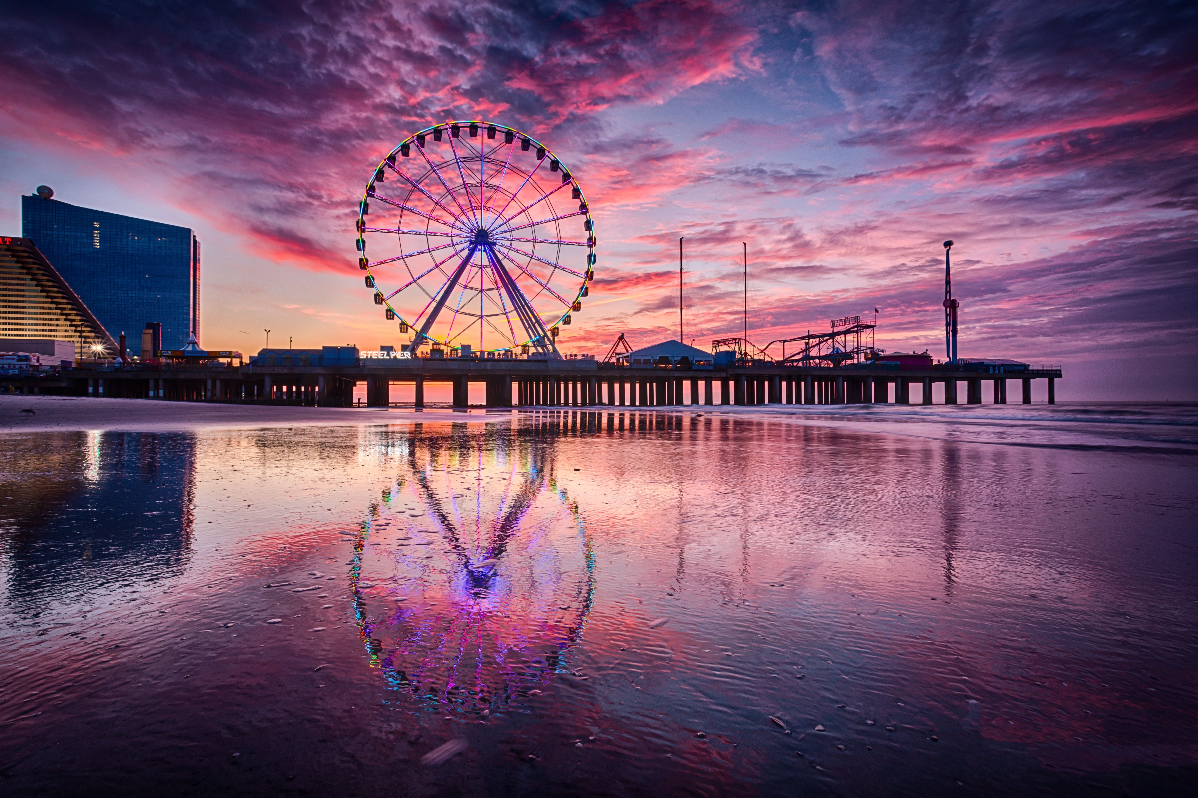 Steel Pier skyline