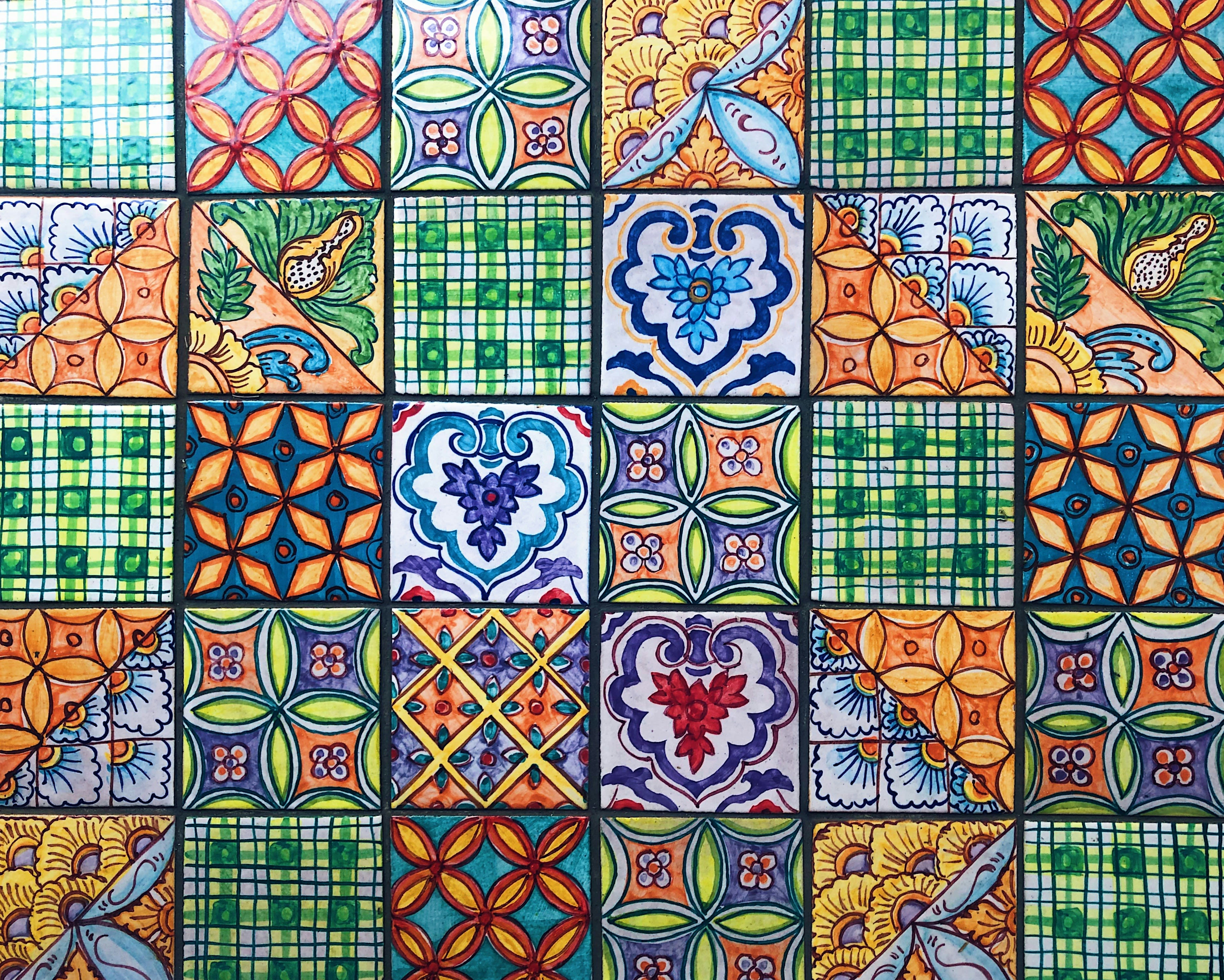 a close up of a colorful background