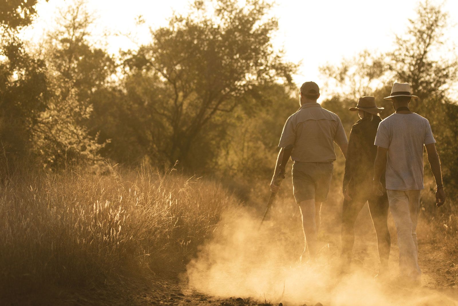A walking safari at South Africa’s Kruger National Park, which is home to the Big Five. (Photo by Singita)