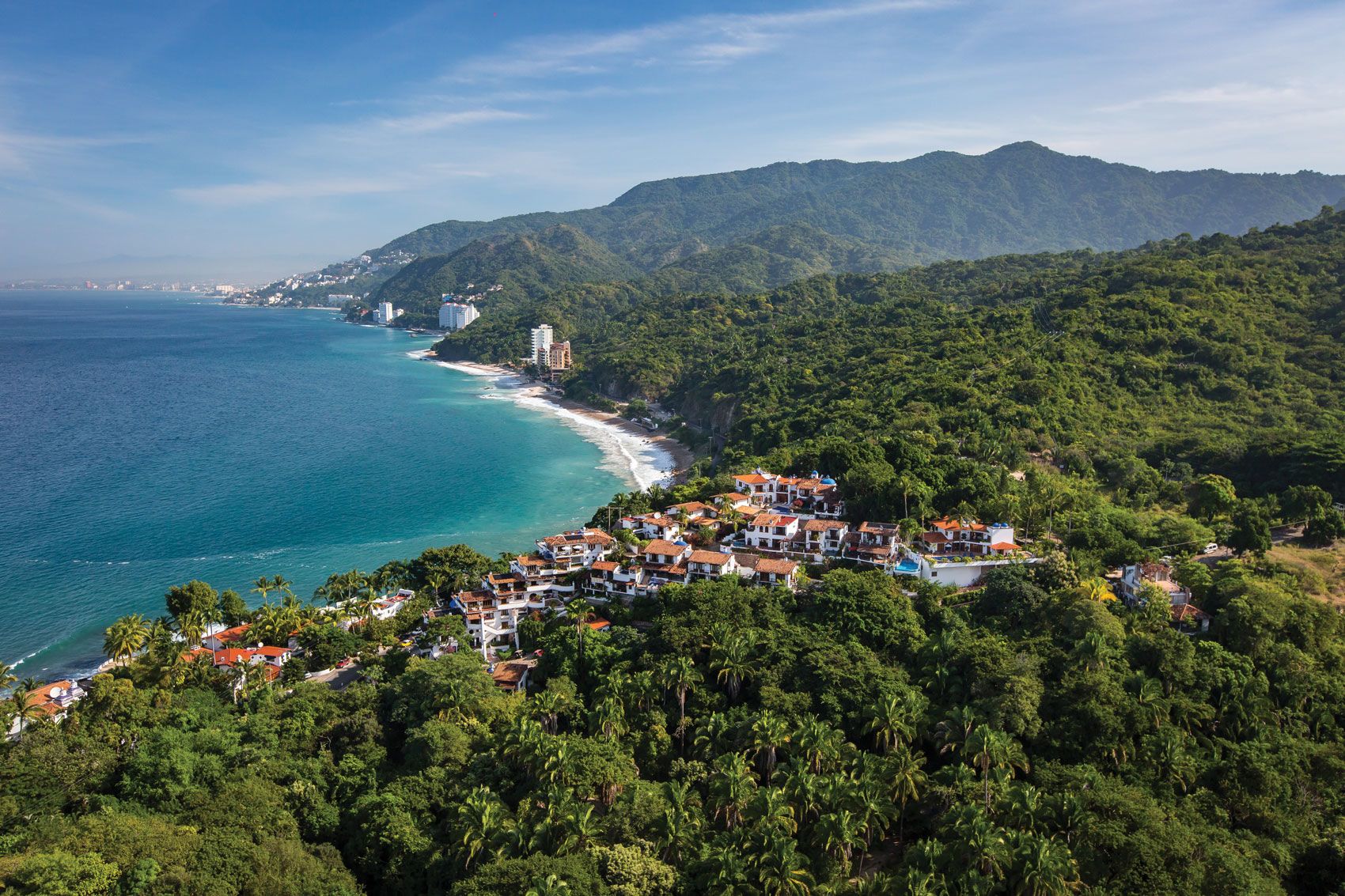 An aerial shot of Puerto Vallarta, which is home to more than 150 spas and wellness venues. The tourism board there has launched a marketing campaign that highlights those offerings.