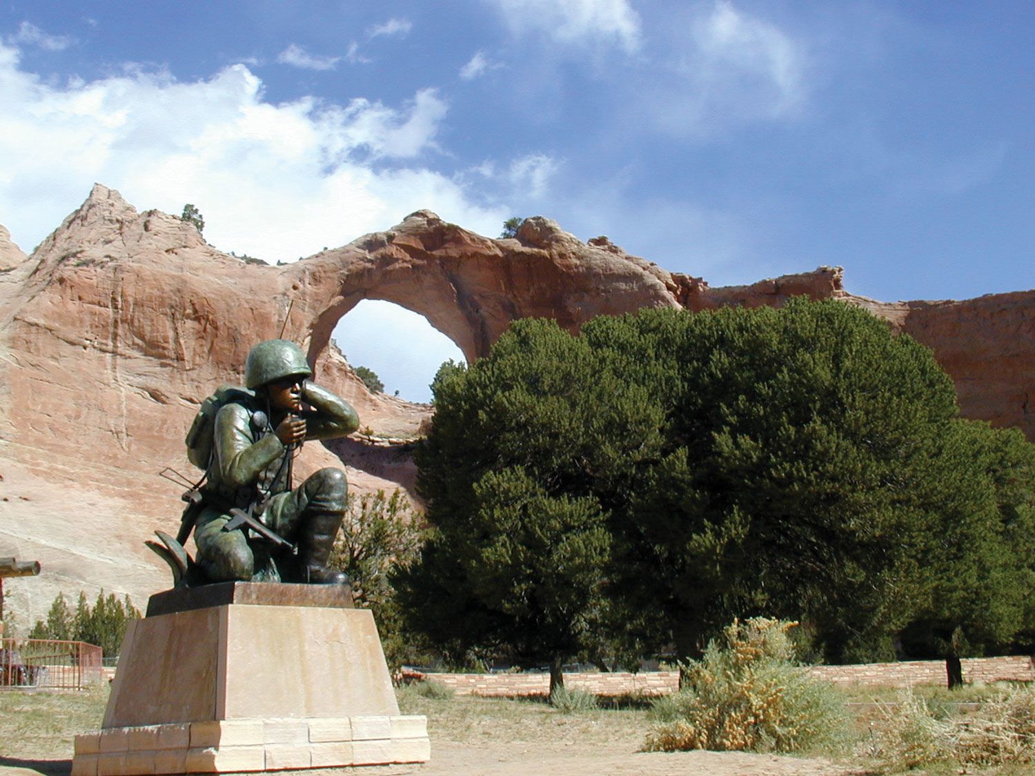 A monument to the Navajo Code Talkers in Window Rock, Ariz. (Photo courtesy of Trafalgar)