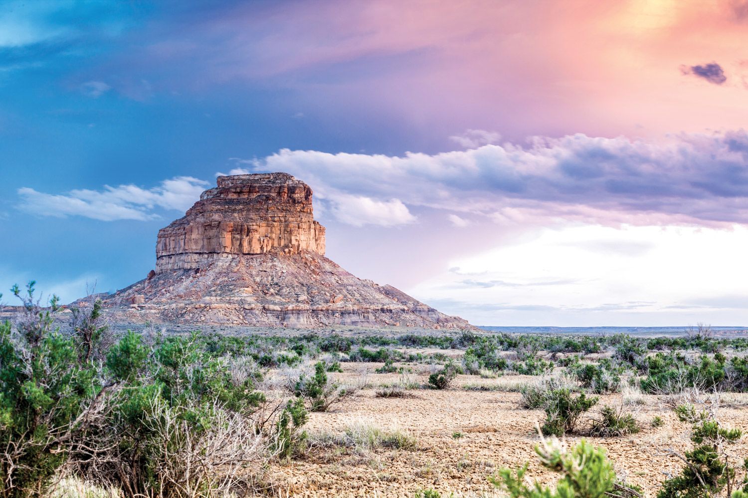 Fajada Butte in New Mexico’s Chaco Canyon. (Photo courtesy of Trafalgar)