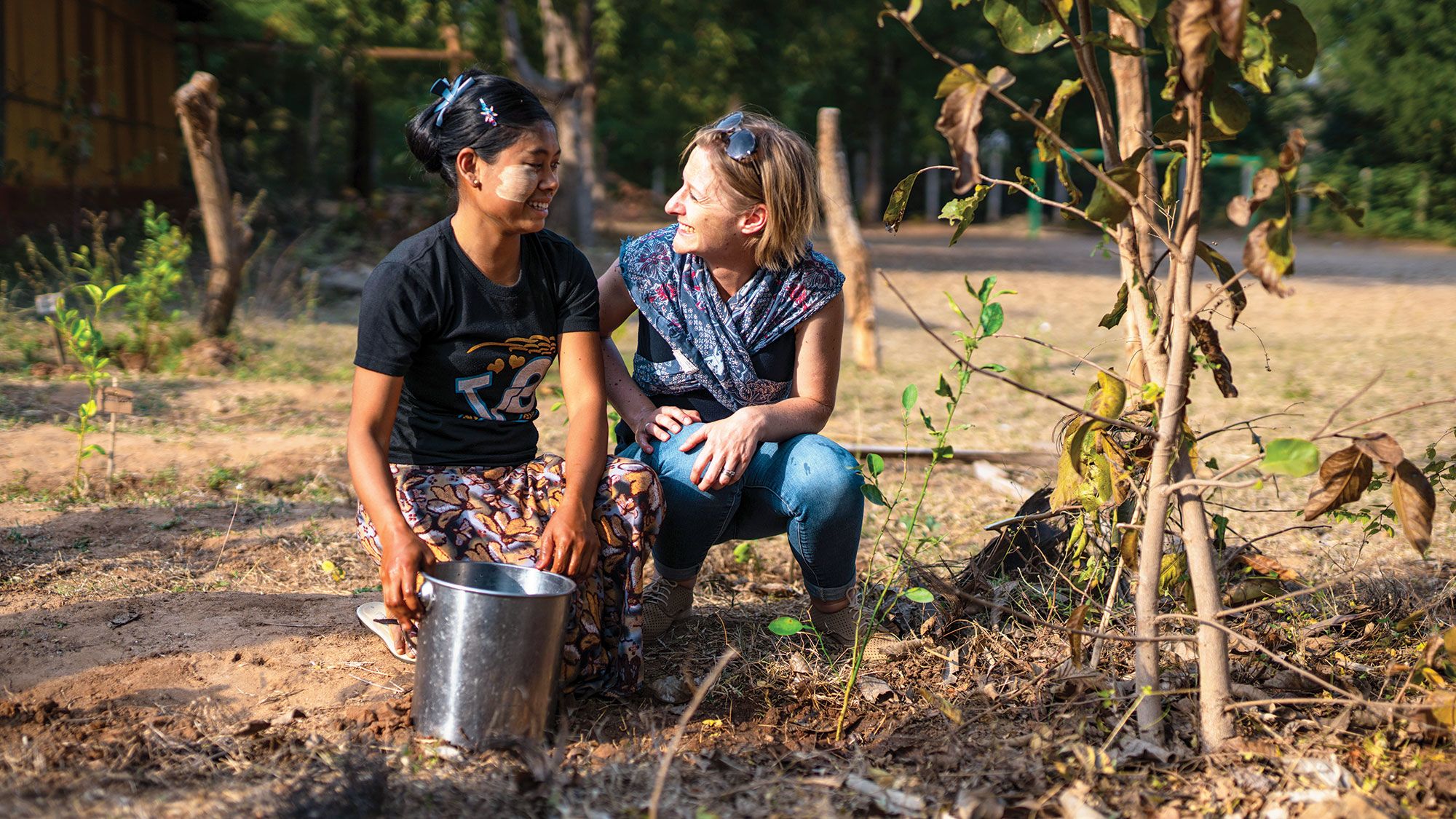 The Intrepid Foundation works with ActionAid Myanmar on tree-planting projects.