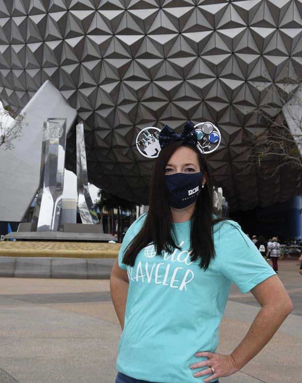 Kristen Buckshire, owner of Travel Ease in Cape Coral, Fla., in Epcot.