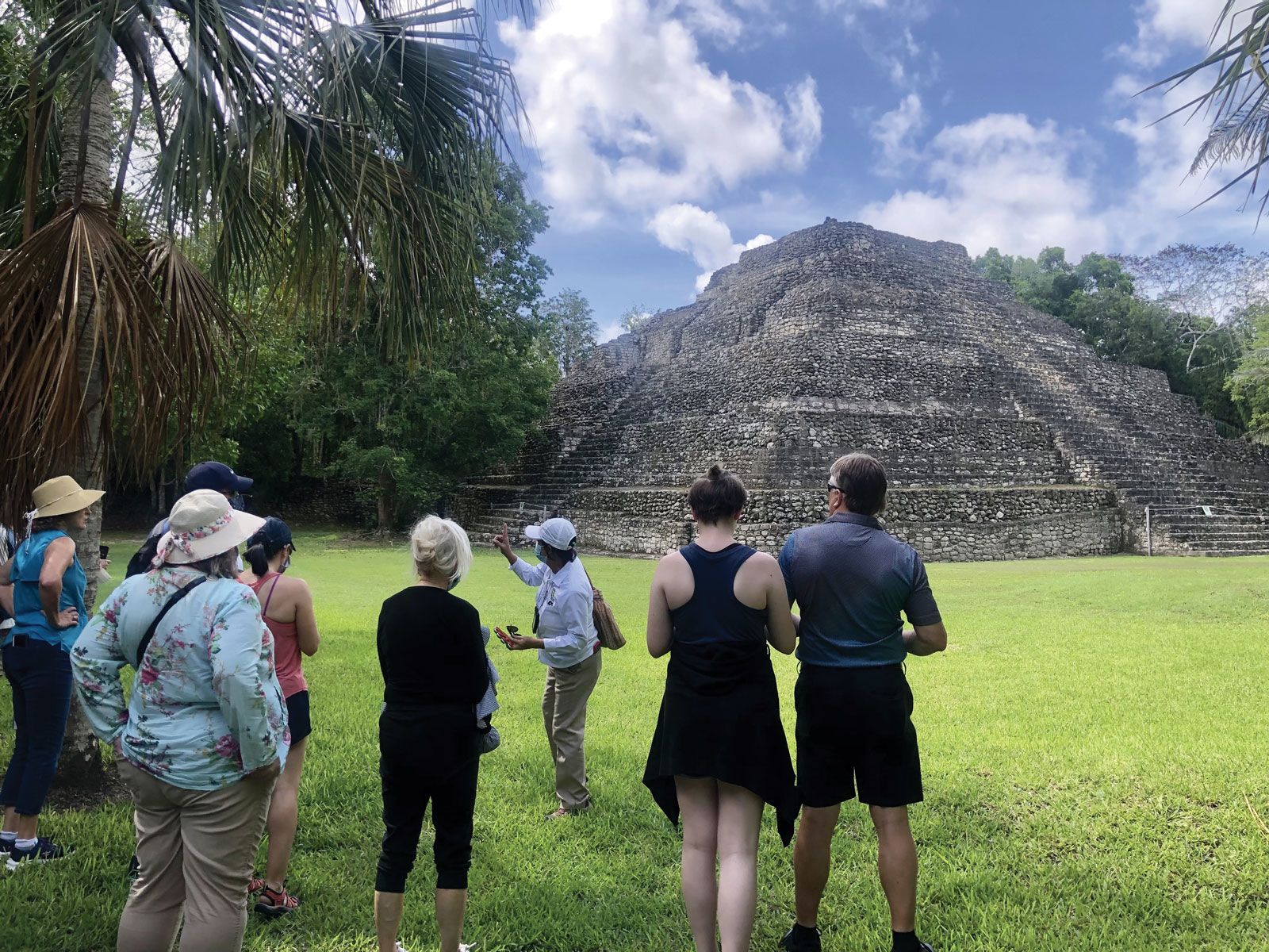Passengers on the Edge on an excursion to the ruins at Chacchoben from the port of Costa Maya, Mexico. (Photo by Chris Gray Faust)
