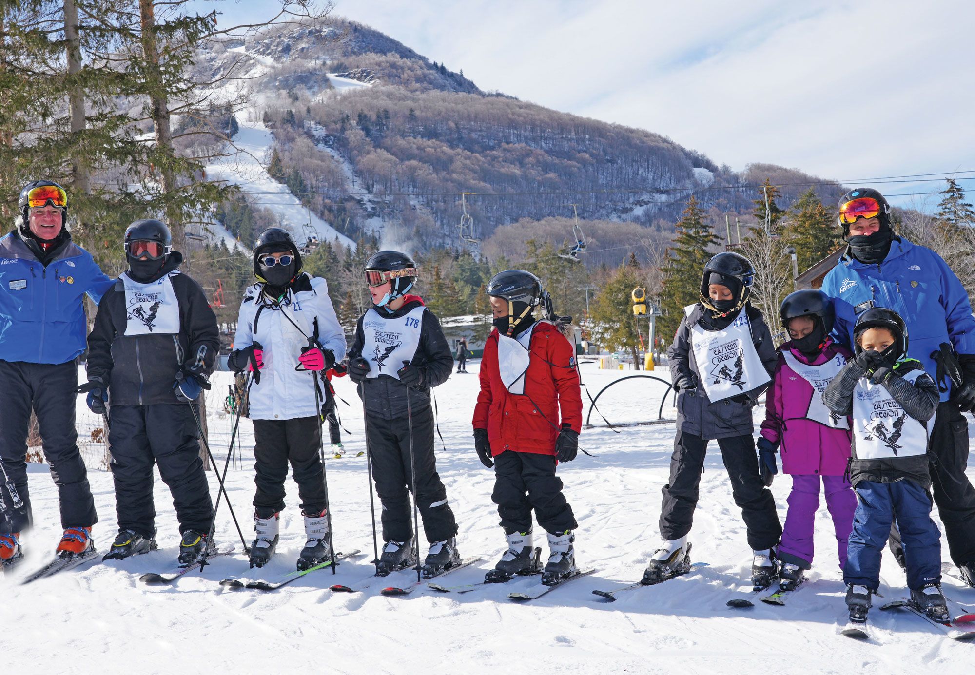 A group with Good Shepherd Services hits the slopes on New York’s Hunter Mountain. (Photo by Caitlin Clonan)