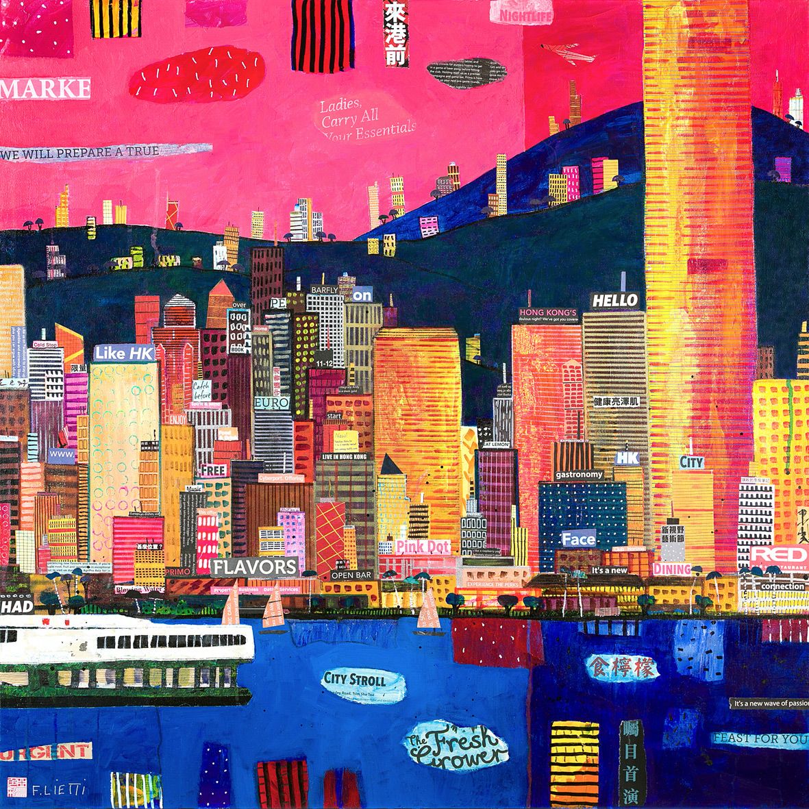 Even Macau's foreign consulates have joined the Art Macao creative bandwagon, such as Italy's showcase of  'A New Wave of Passion (2018)' by Francesco Lietti, using mixed media on canvas.