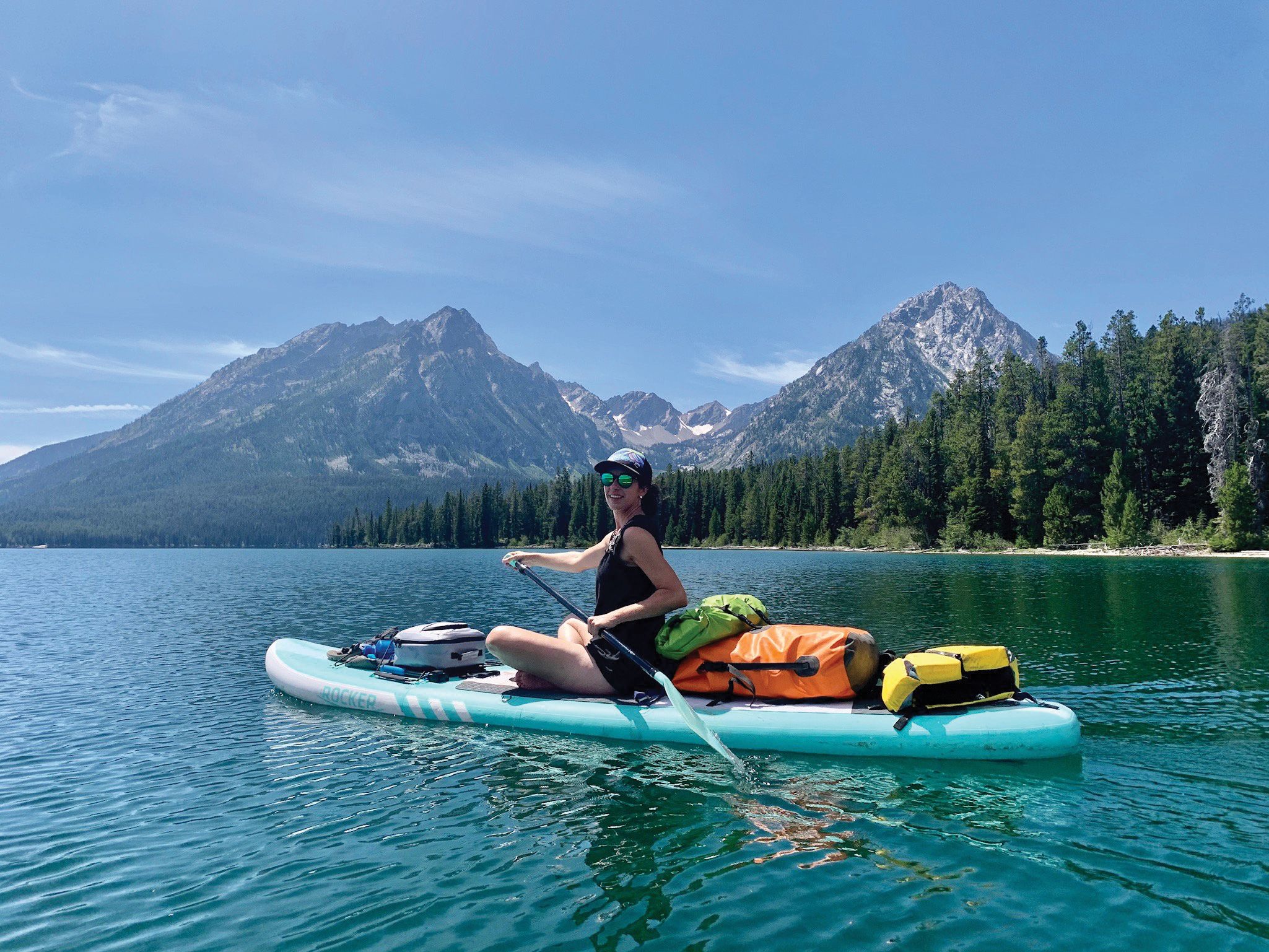 Tour operator and blogger Jackie Nourse paddleboarding in Grand Teton National Park. (Courtesy of Jackie Nourse)