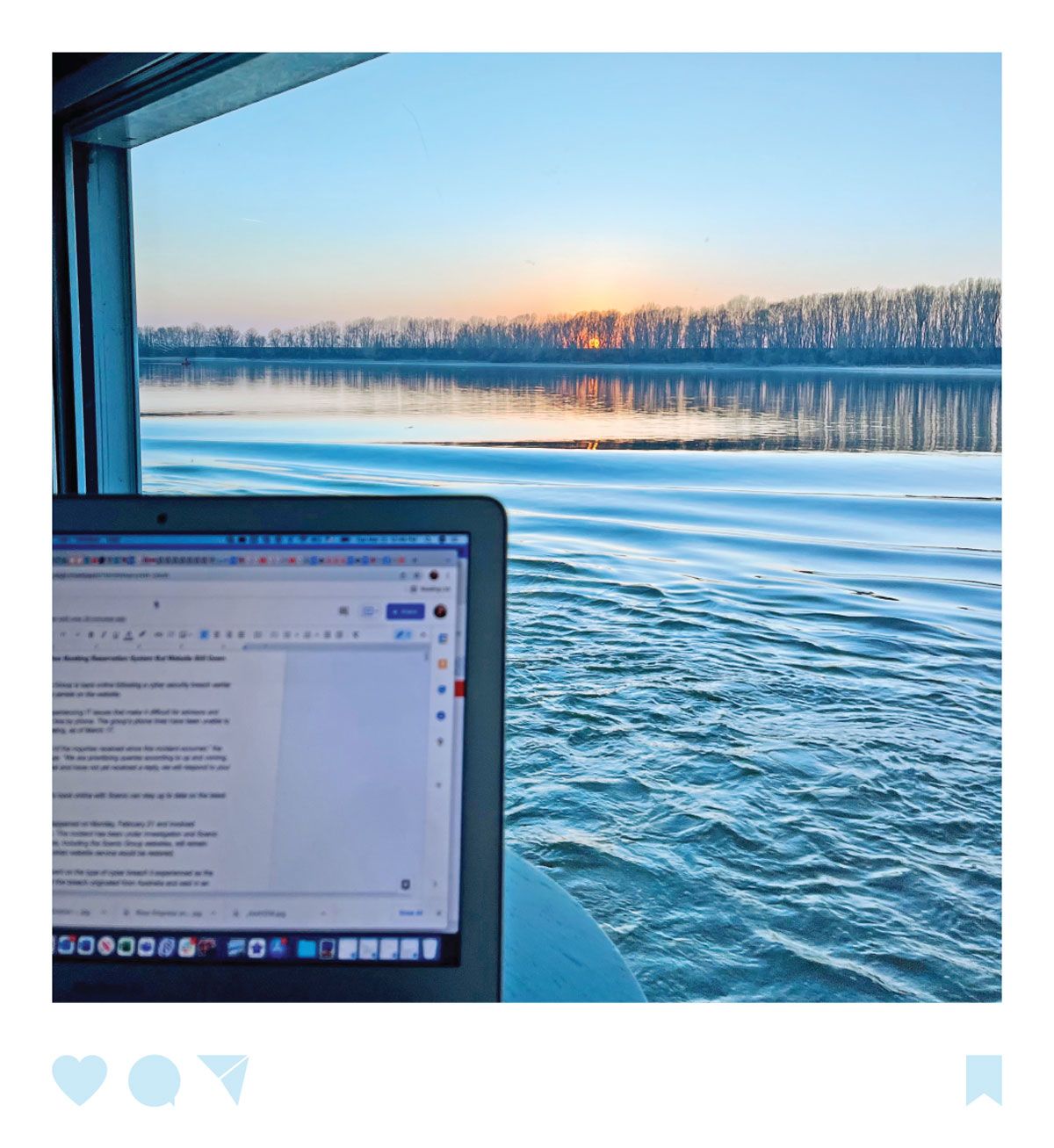 River ships like the Emerald Sun can offer stunning views for remote workers onboard. (TW photo by Nicole Edenedo)