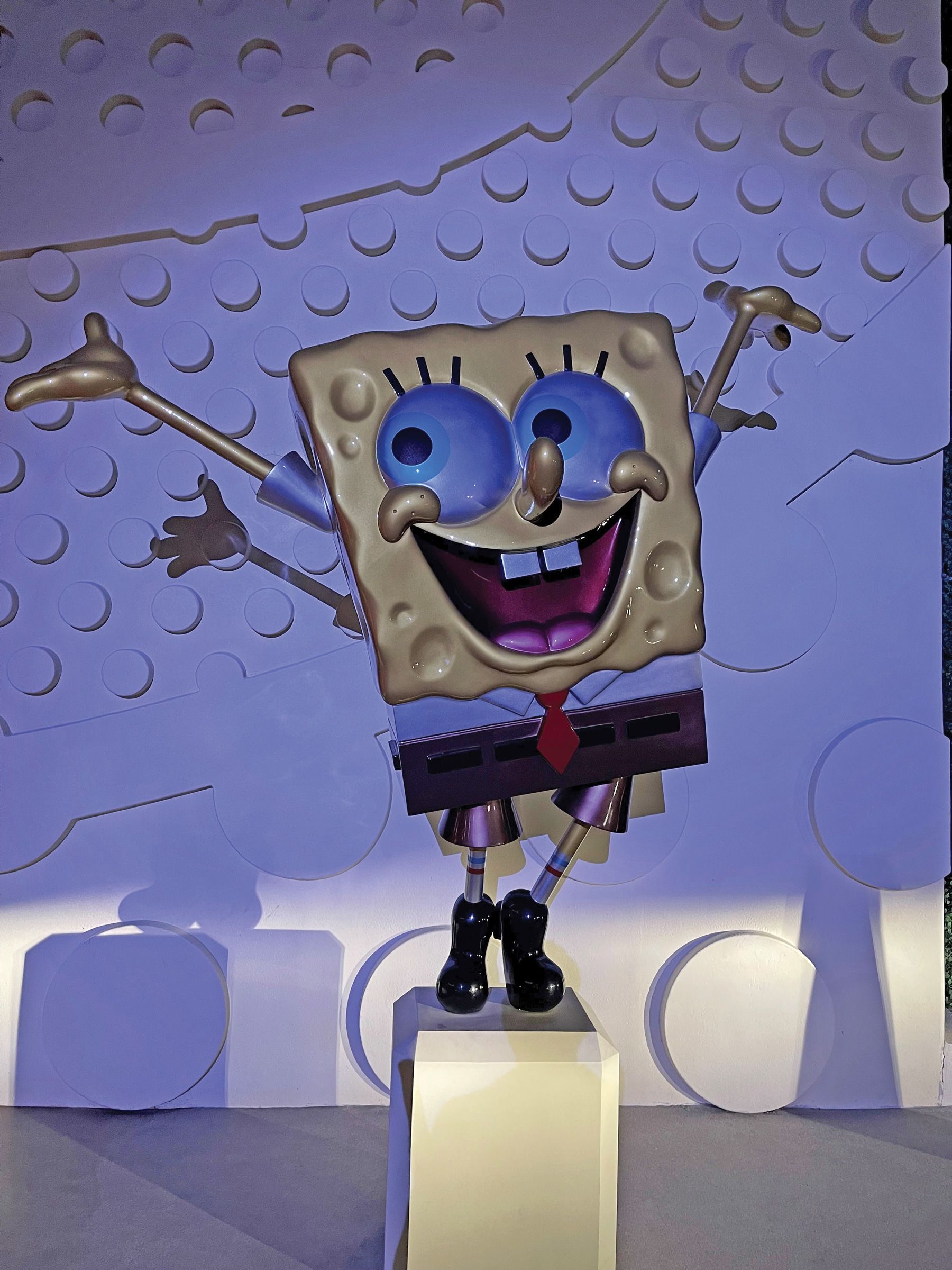 Spongebob Squarepants is ubiquitous at the Nickelodeon resort. Here, he greets visitors outside reception…