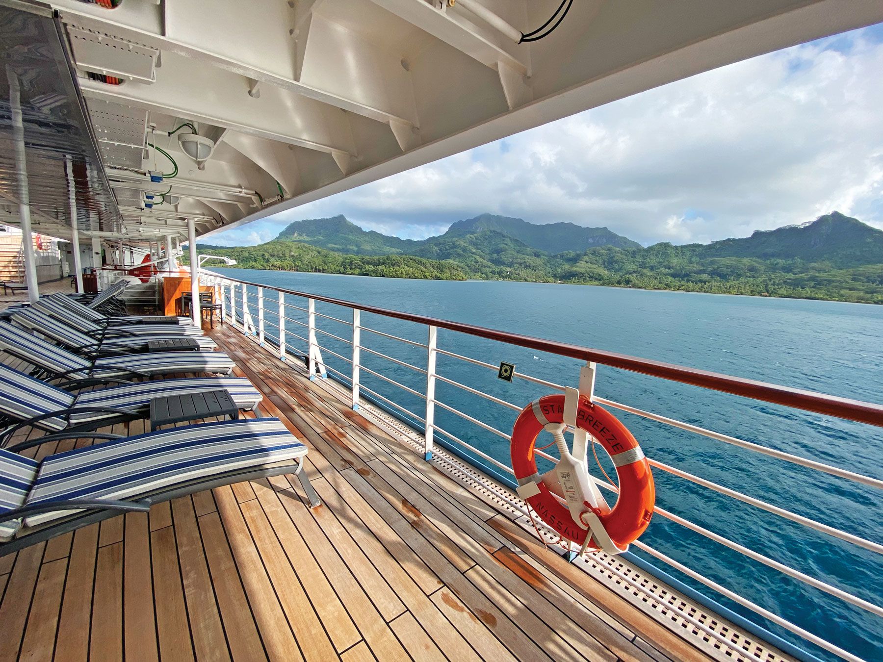 Huahine, as seen from the Star Breeze. (TW photo by Andrea Zelinski)