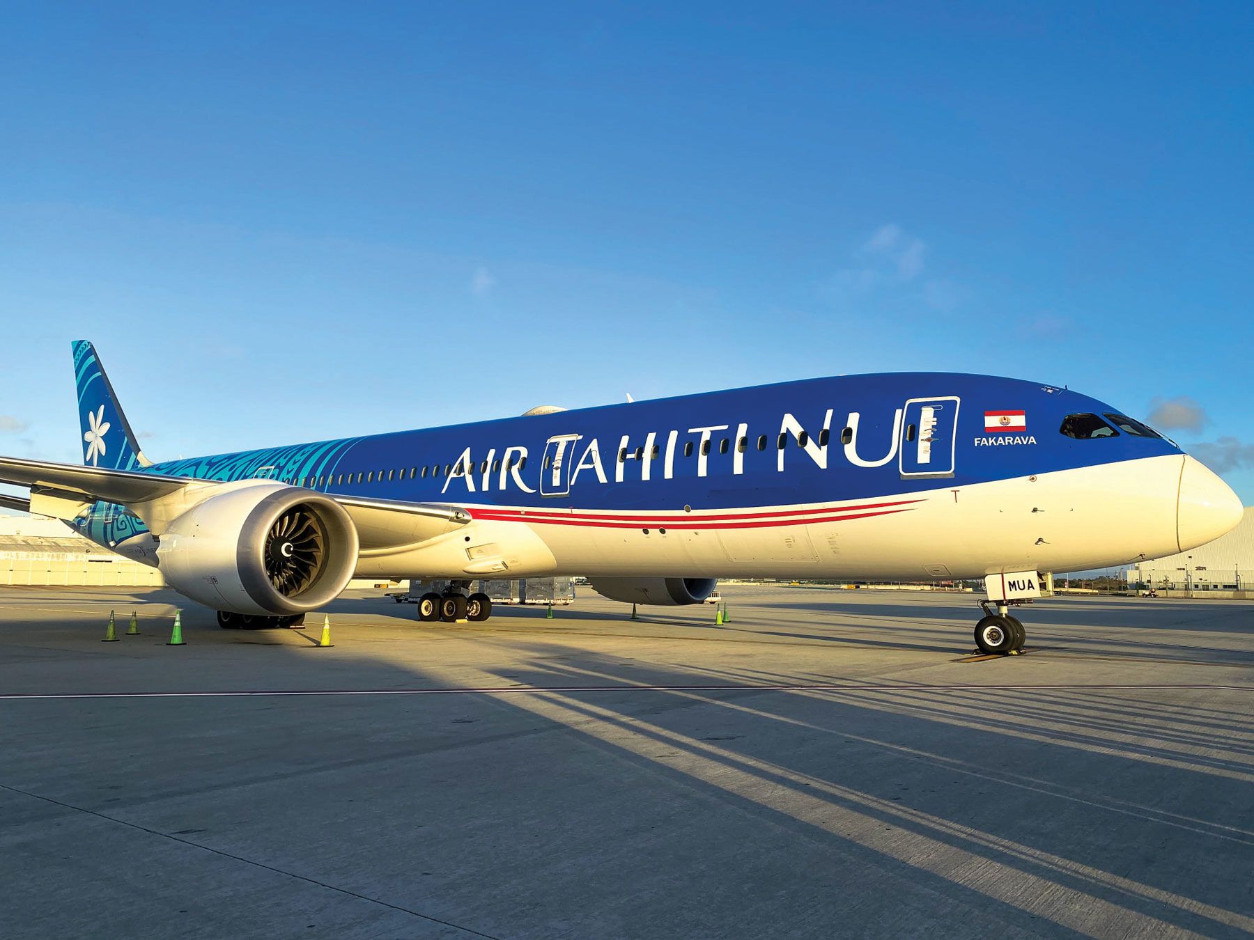 An Air Tahiti Nui Boeing 787 Dreamliner. The airline is ramping up U.S. service from three flights a week during much of last year to up to a dozen during the summer. (Courtesy of Air Tahiti Nui)