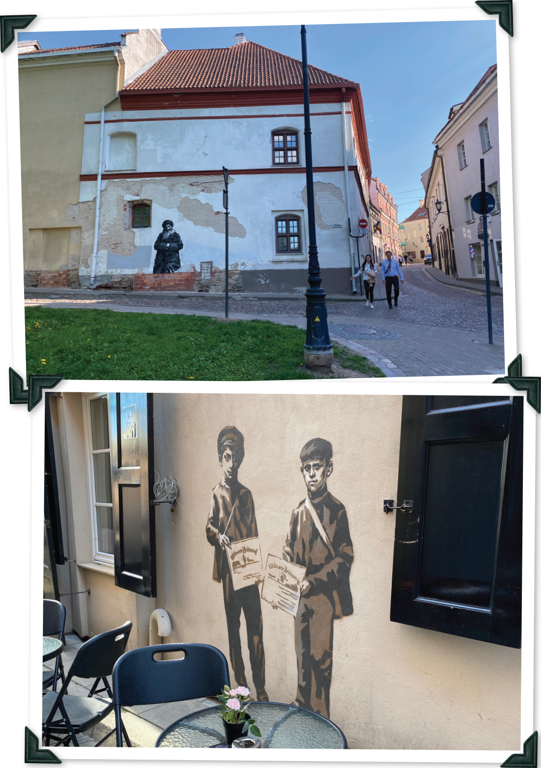 Throughout Vilnius, an art project called Walls That Remember pays tribute to the memory of the city’s Jewish community, which was nearly eradicated during World War II. (TW photos by Johanna Jainchill)