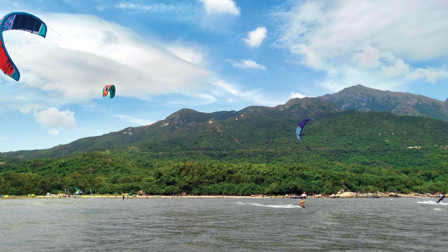 Kite surfers along Shui Hau Beach in Hong Kong. With pro-democracy protests subsiding at the start of the year, the destination was poised for a comeback in 2020 before the pandemic hit.