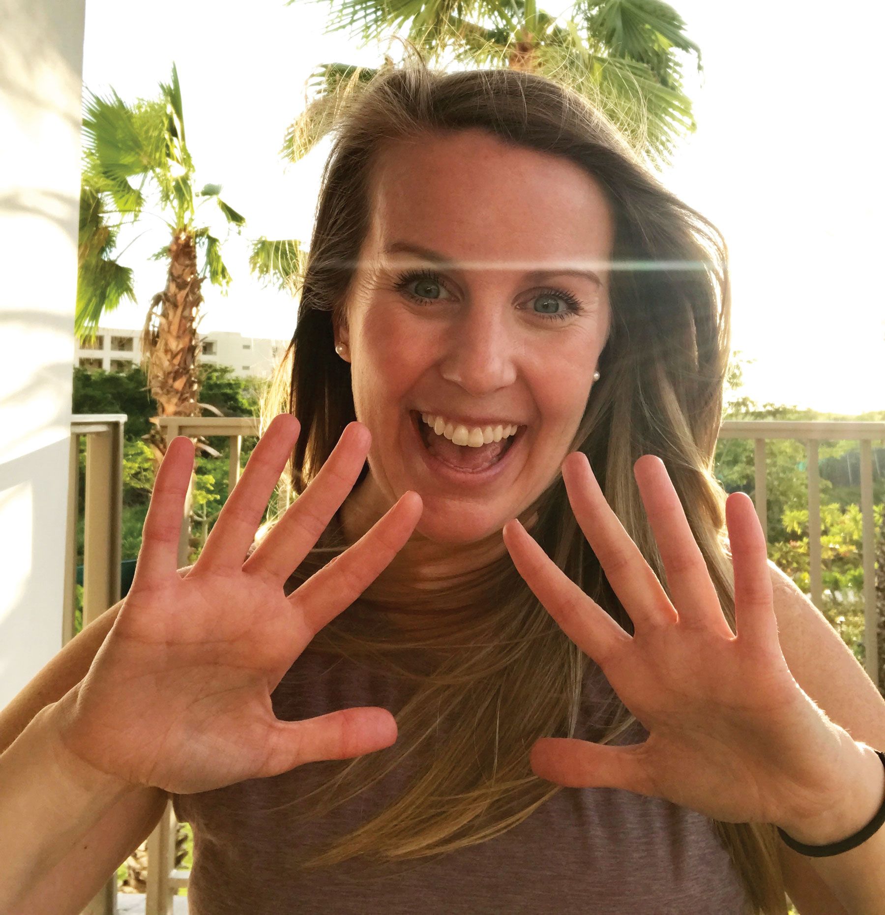 Meaghan Carfrey on her 10th day of quarantine in Mexico, where she was the Conrad Punta de Mita’s first guest to test positive for Covid. (Courtesy of Meaghan Carfrey)