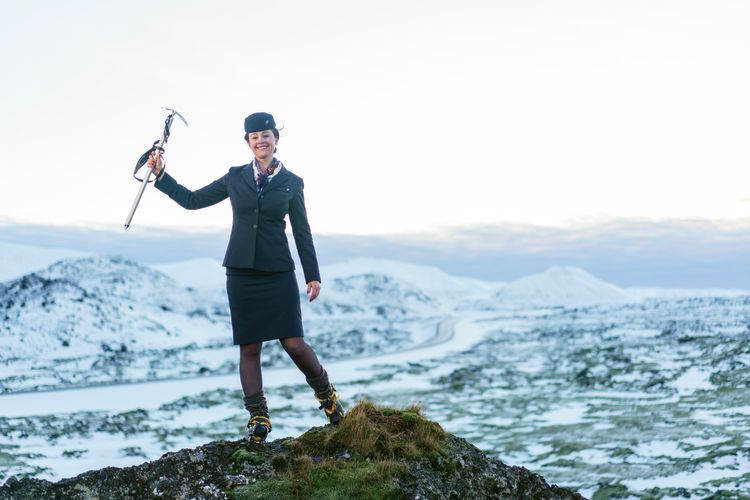 An Icelandair employee who participated in the Stopover Buddy program, in which airline workers would show  passengers around during layovers.