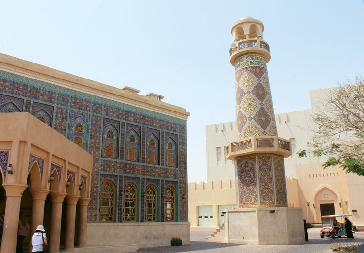 The Katara Mosque and its minaret at the Katara Cultural Village in Doha, Qatar. (TW Photo by Eric Moya)