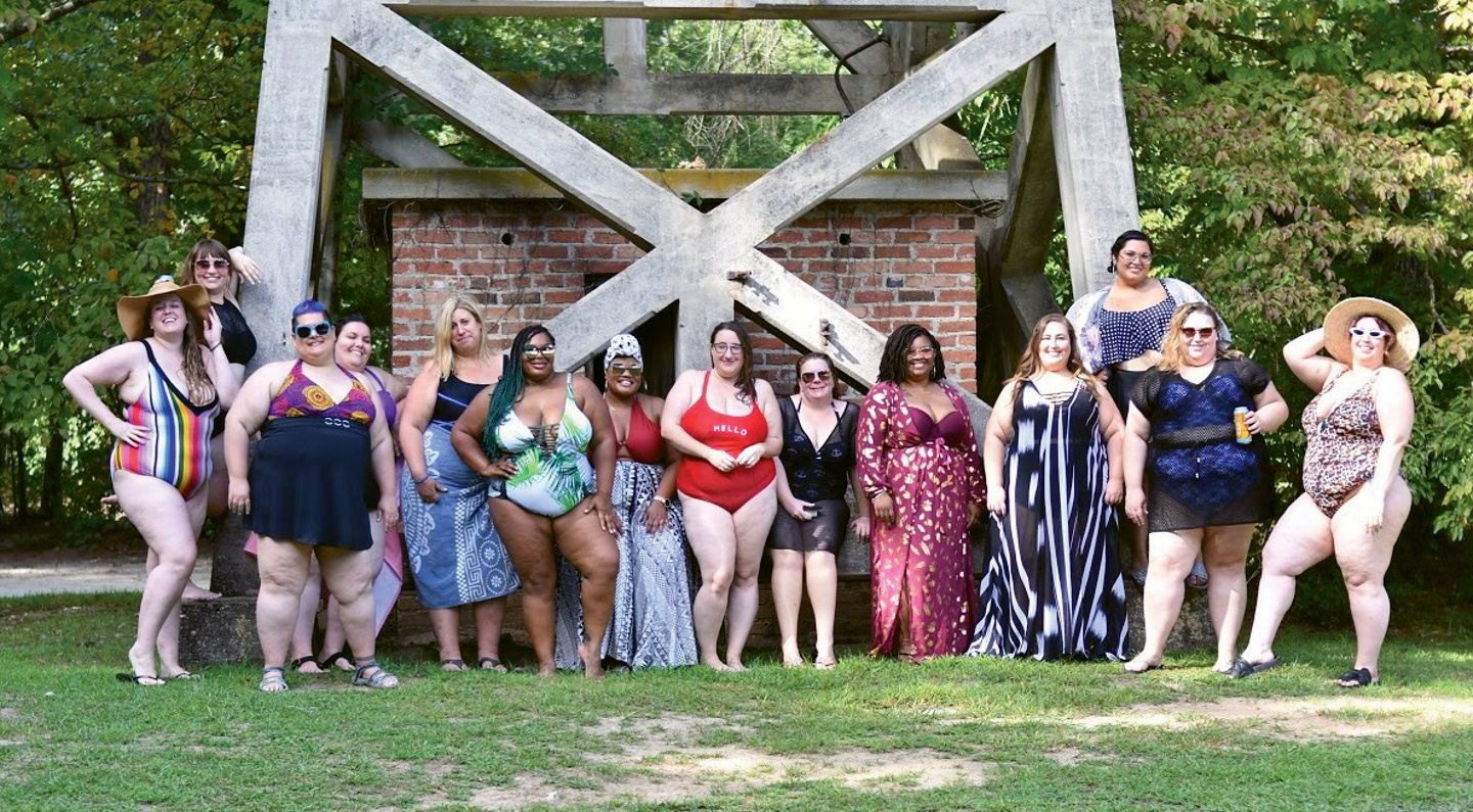 Women at the retreat participate in body-positive workshops and photo shoots and enjoy classic camp activities.