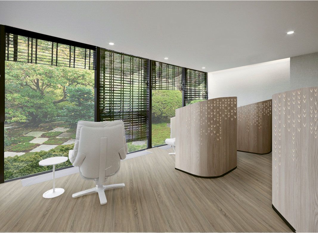 A rendering of the IV lounge at the Anantara River-side Bangkok Resort’s upcoming health center.