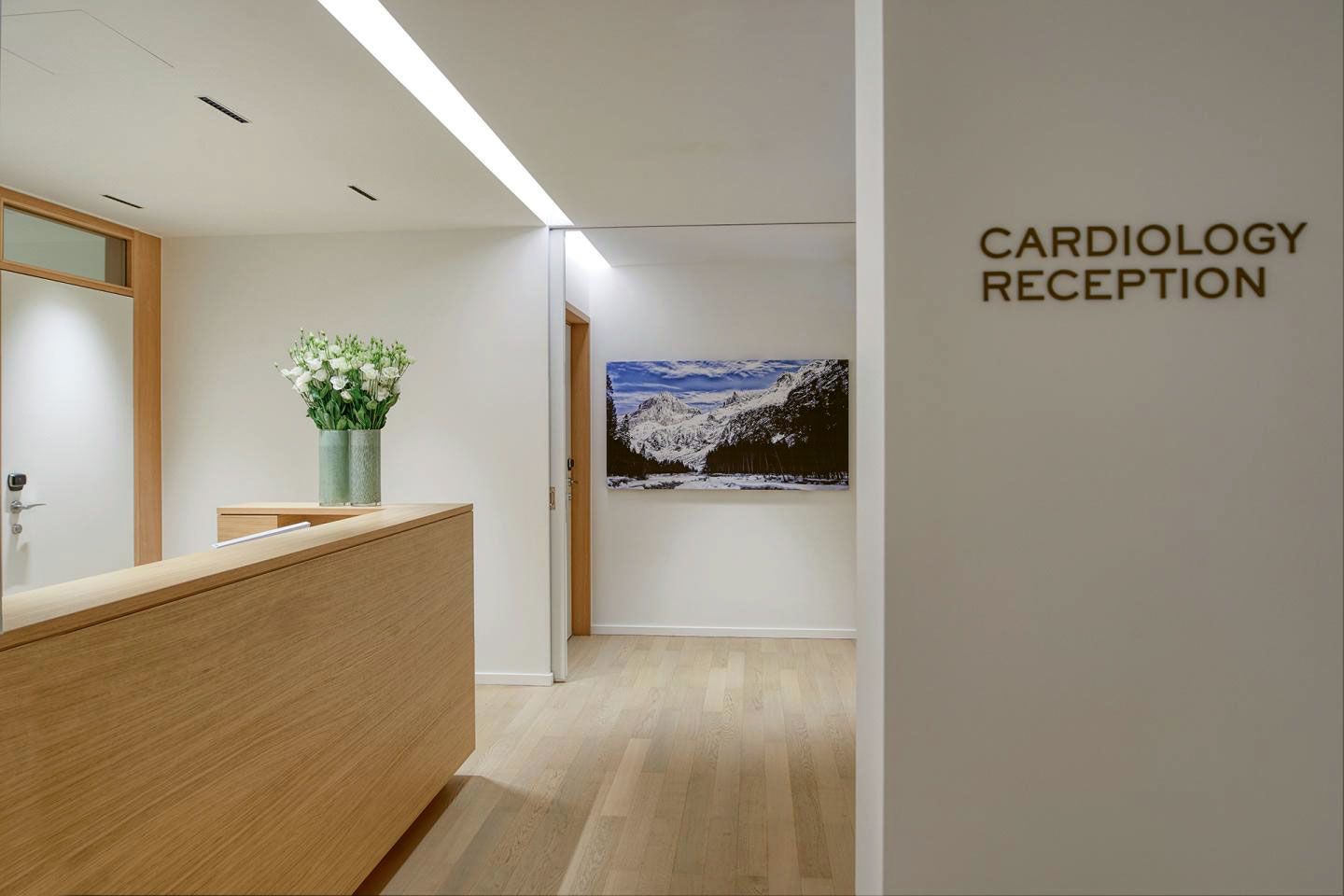 The cardiology reception area at the Waldhotel.