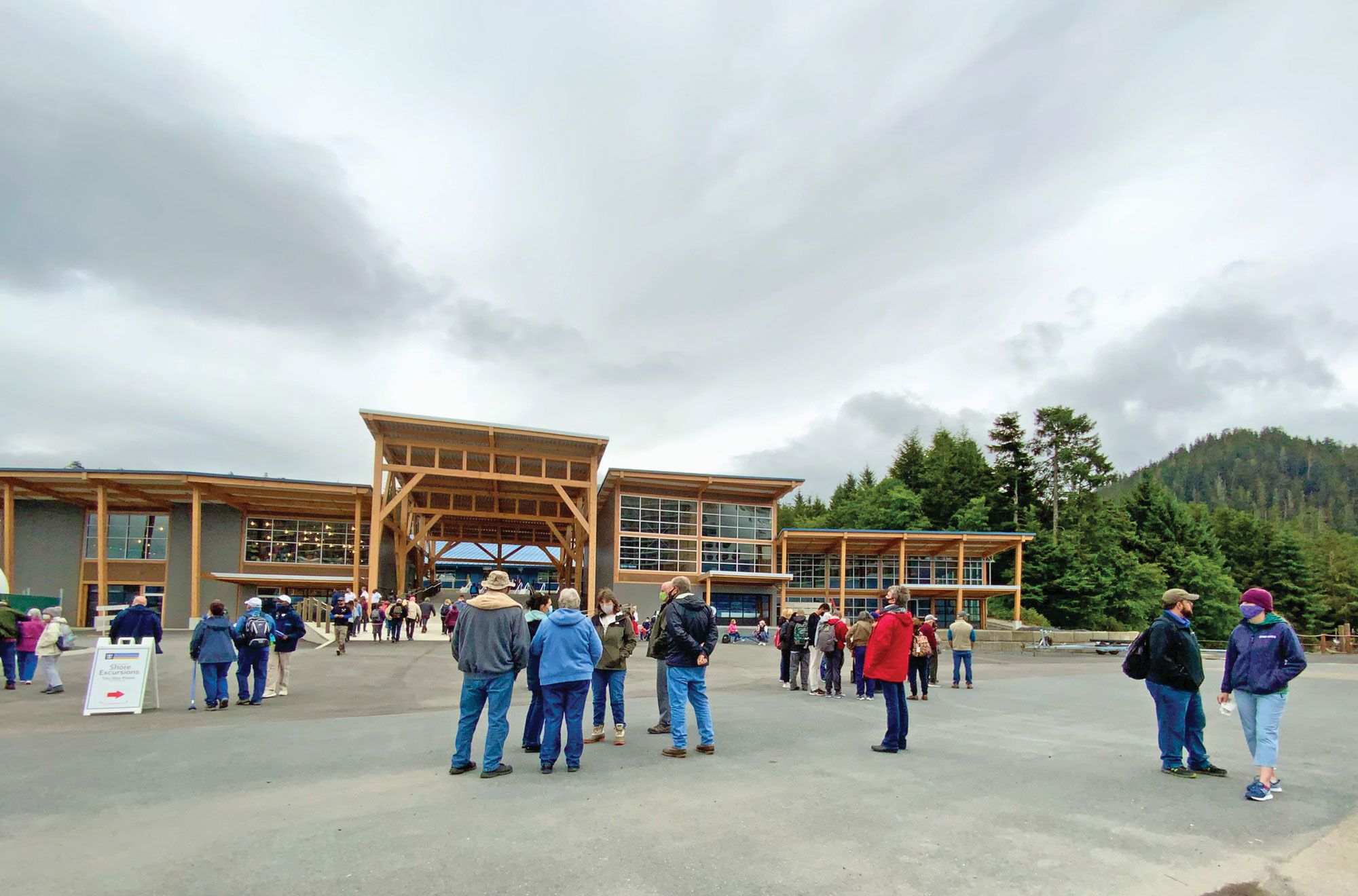 The cruise terminal in Sitka, Alaska, partly owned and built by Royal Caribbean Group. (Courtesy of Royal Caribbean Group)