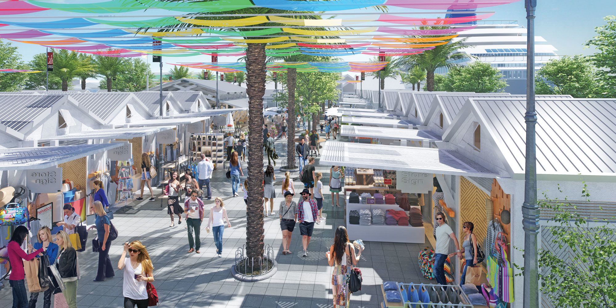 A rendering of the retail area of the Nassau Cruise Port. (Courtesy of Nassau Cruise Port)