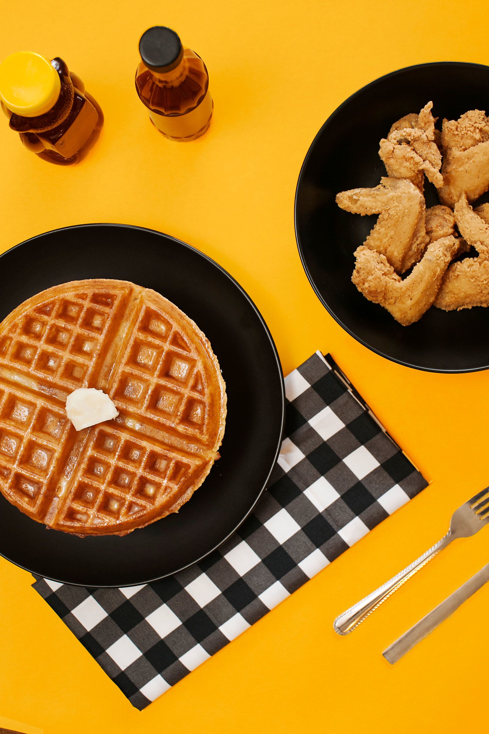Chicken and waffles at Atlanta’s Busy Bee Cafe, established 1947. (Photo by Lemon Brands)