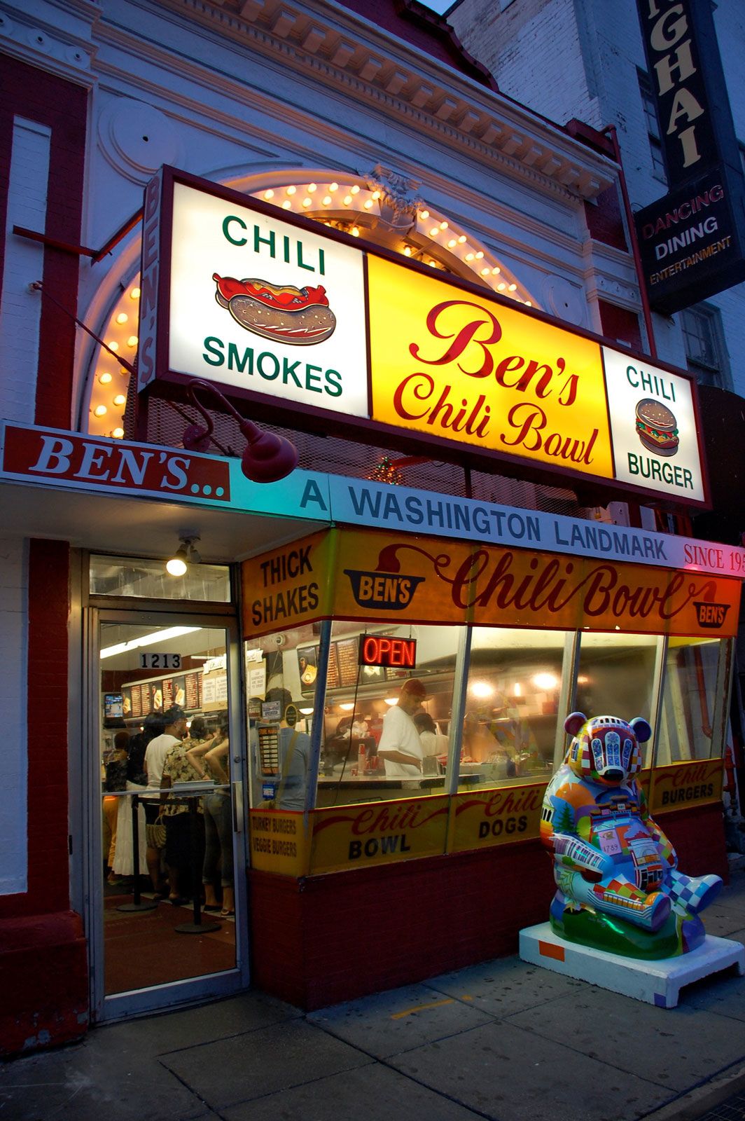 Ben’s Chili Bowl, founded 1958 and still a fixture in Washington, was a frequent gathering place for civil rights leaders. (Photo courtesy Ben’s Chili Bowl)
