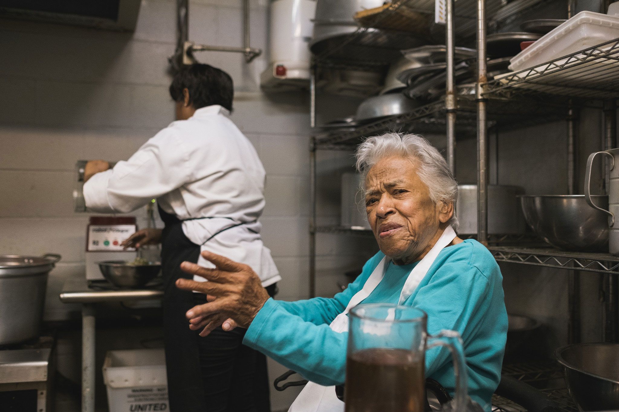 The late Leah Chase, the “Queen of Creole Cuisine,” in the kitchen of the restaurant. (Photo courtesy New Orleans & Co.)