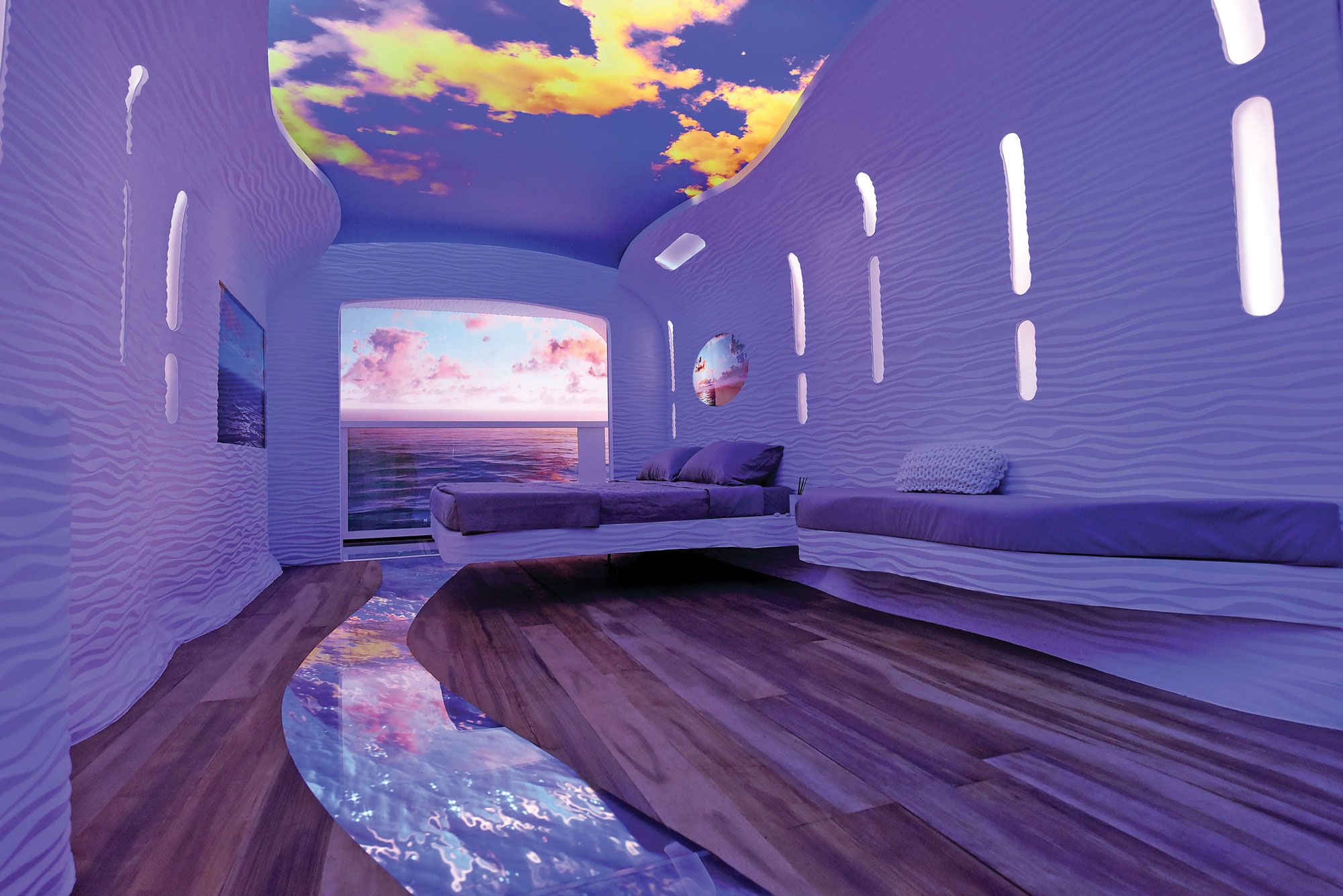 Royal Caribbean Cruises Ltd.’s stateroom of the future.