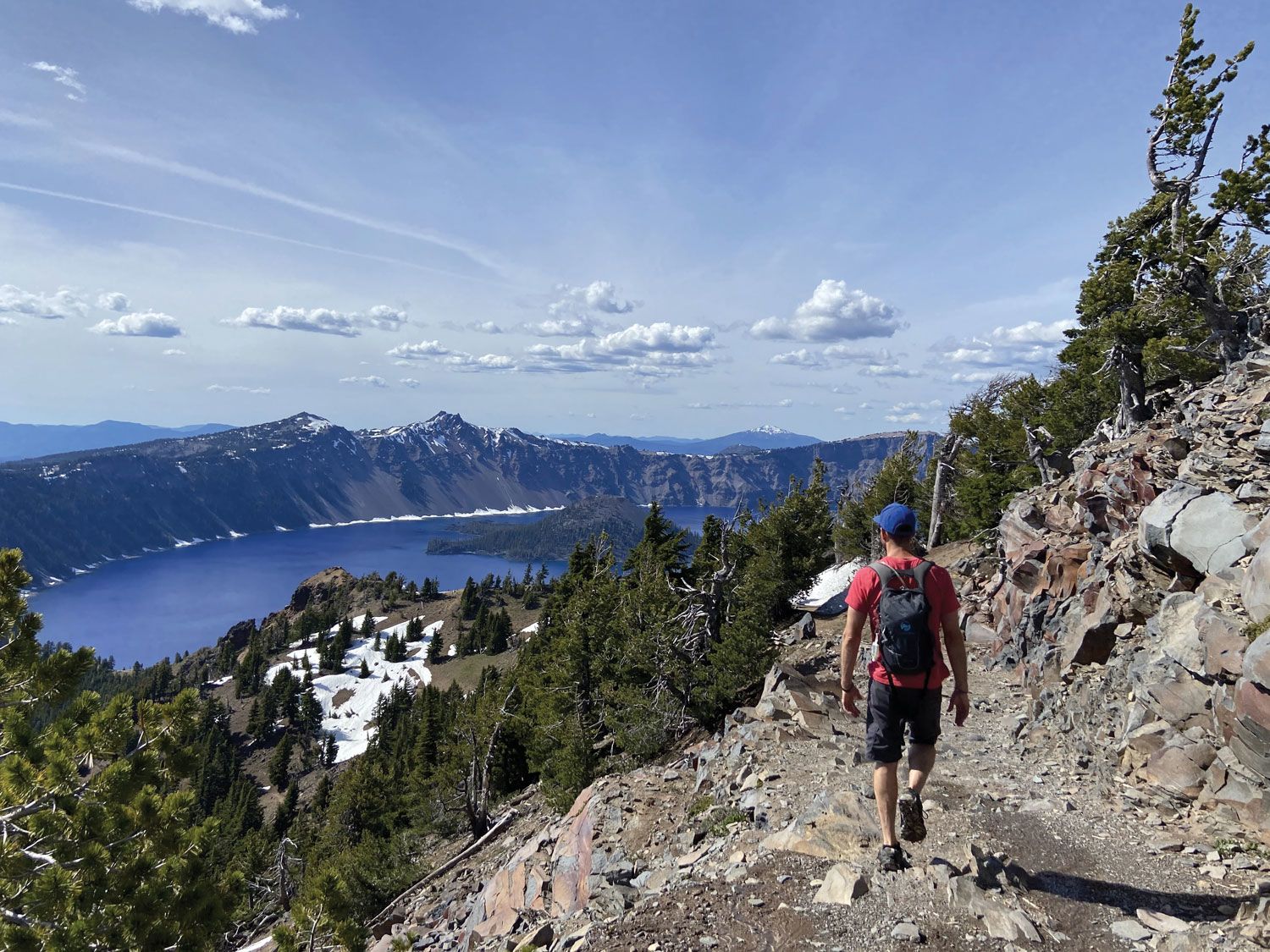 A hiker walks at his own pace on Backroads’ Cascades & Crater Lake Bike Tour in Oregon. (Photo by Matt Farber/Backroads)