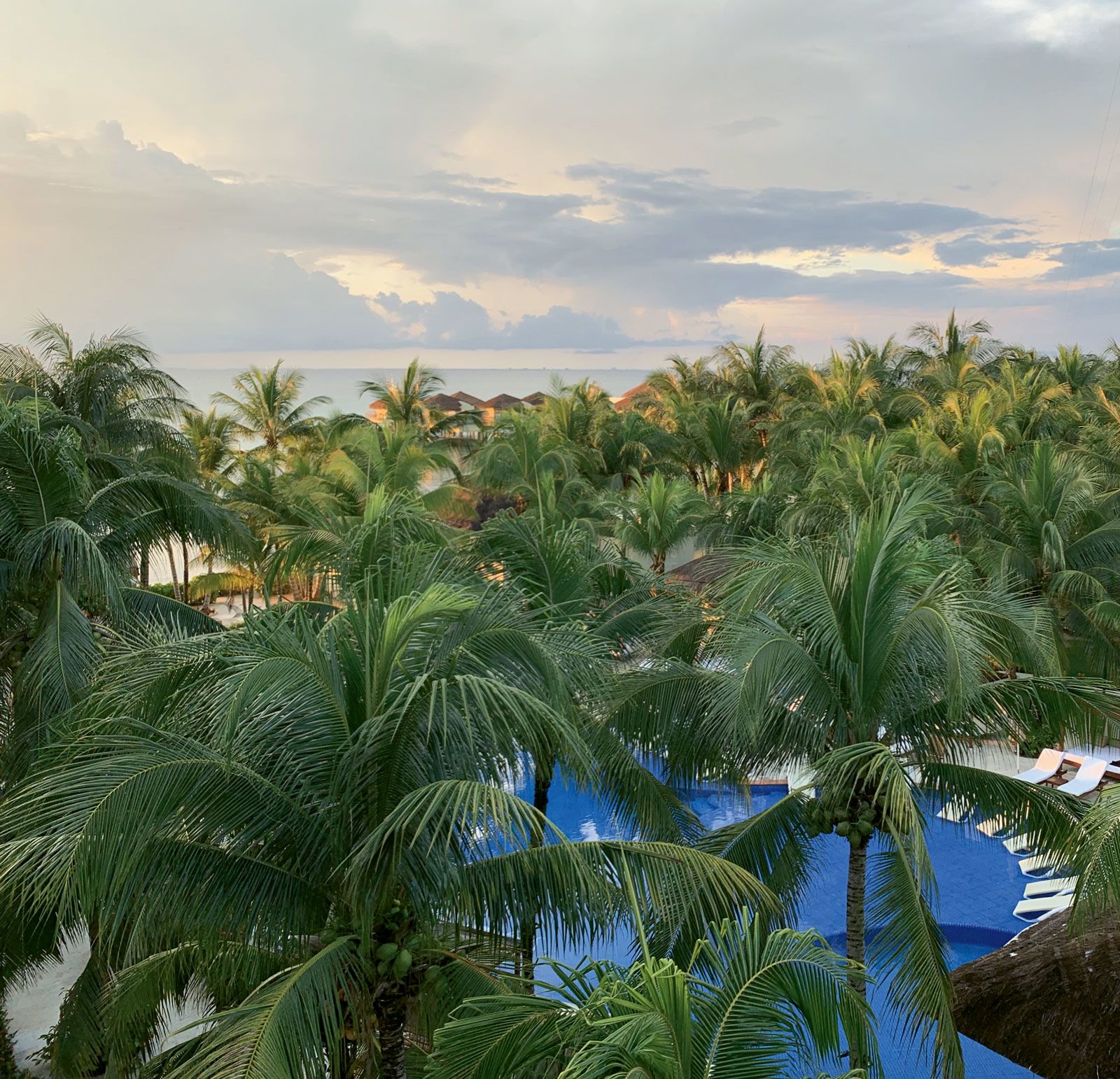 The view from my balcony at El Dorado Maroma, where management said bookings were higher than usual for the time of year.