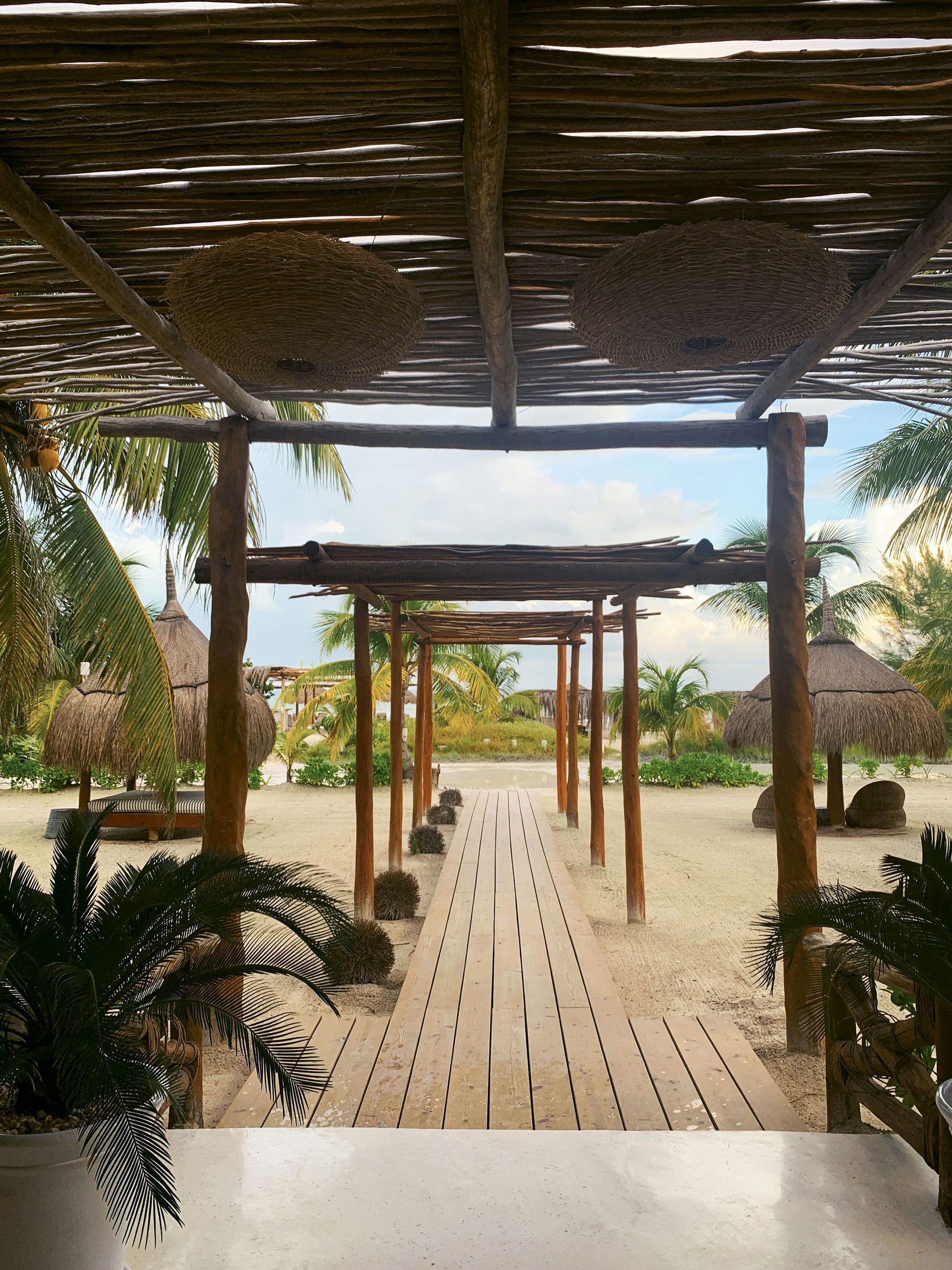 The entrance to Ser Casasandra, a luxury boutique hotel on Isla Holbox off the Yucatan Peninsula.