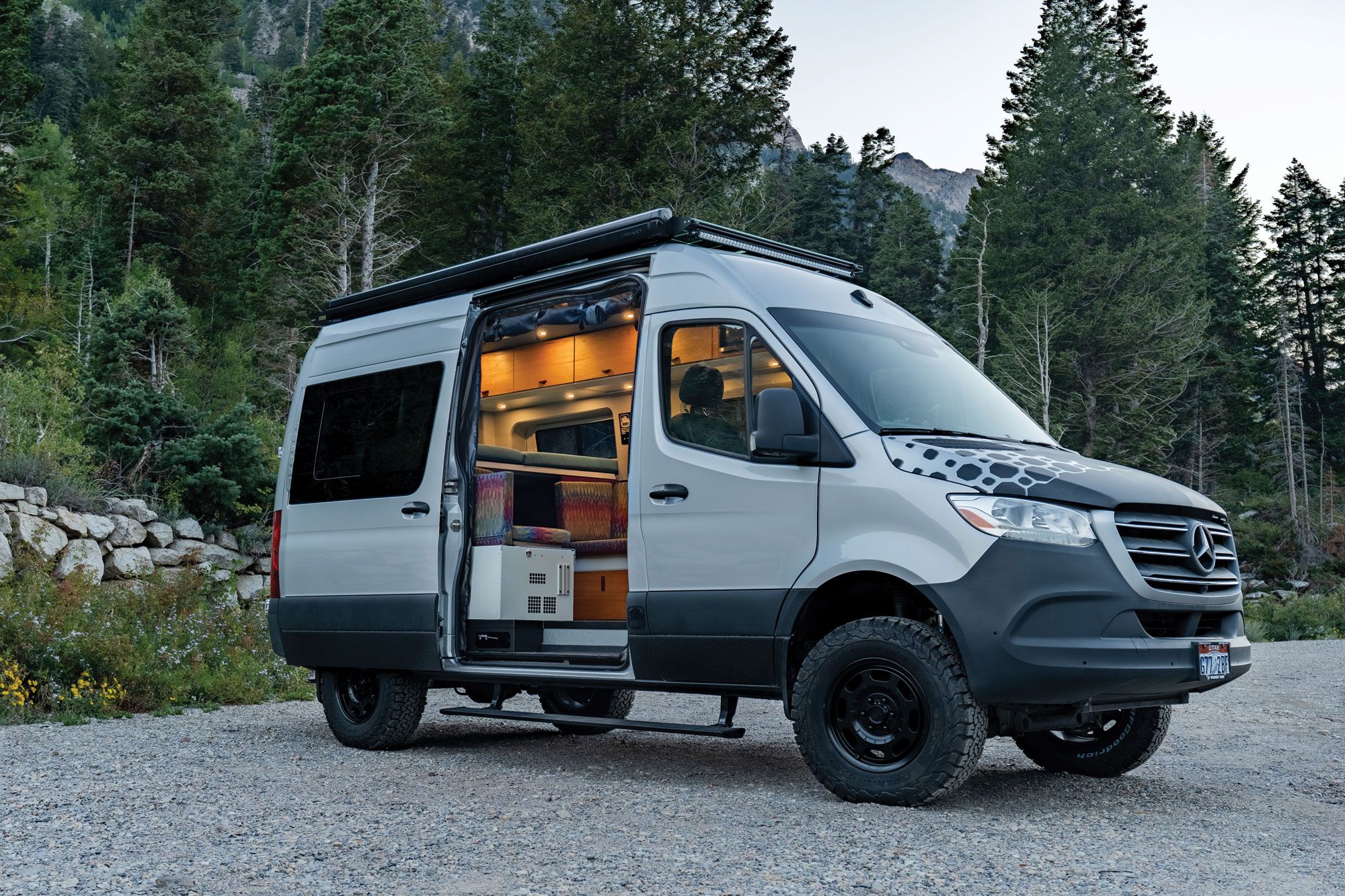 Off Highway Van, which sells custom-built vans, says its customer base has shifted from retired travelers to younger couples and families interested in working from the road. (Photo by Dylan Totaro)