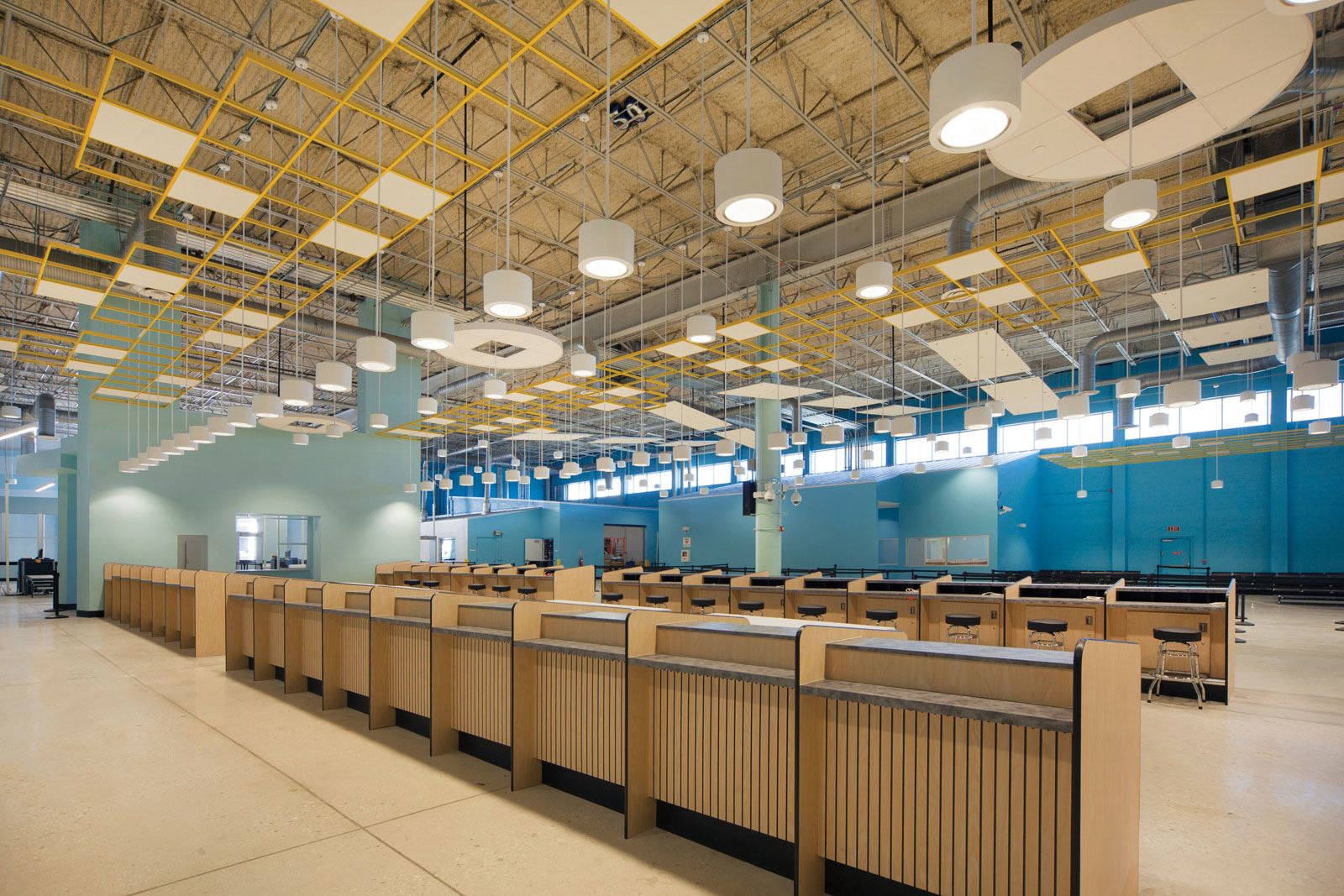 Check-in counters at Port Everglades in Fort Lauderdale.