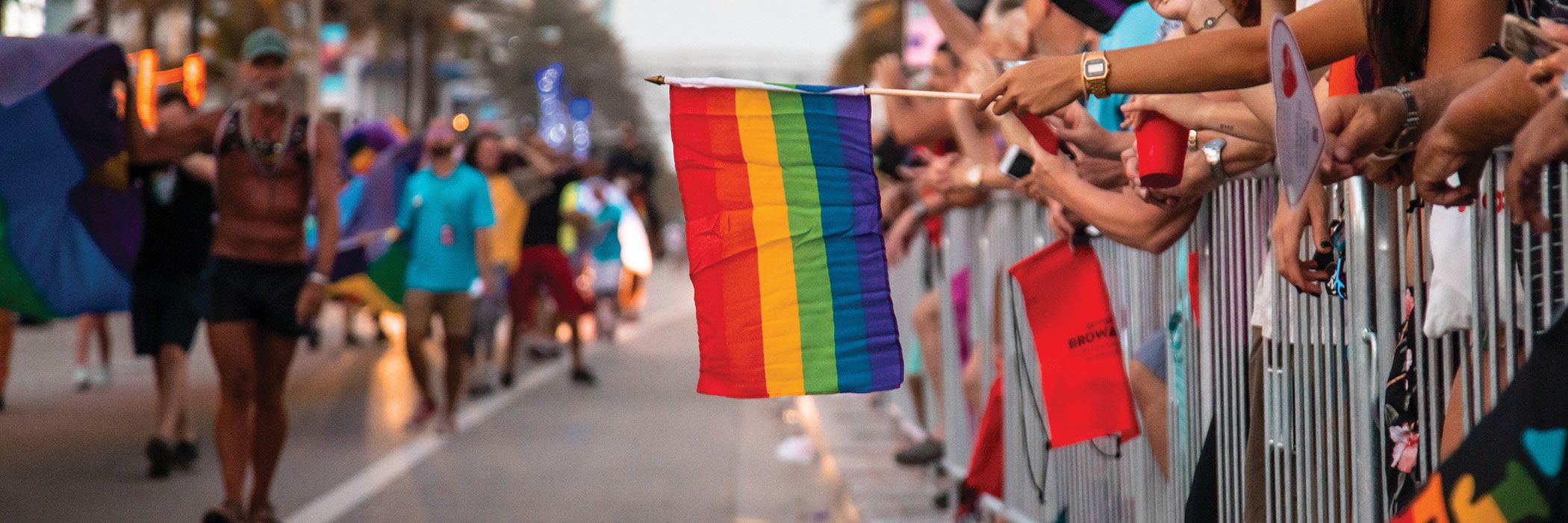 A Pride event in Fort Lauderdale, where the Greater Fort Lauderdale Convention and Visitors Bureau was the first tourism board to create an LGBTQ division. (Courtesy of Greater Fort Lauderdale Convention and Visitors Bureau)