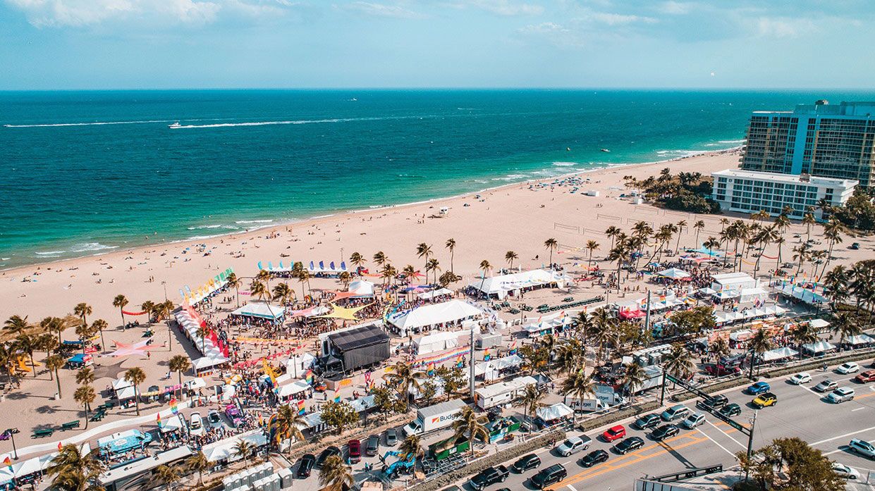 A Fort Lauderdale beach during Pride. (Courtesy of Greater Fort Lauderdale Convention and Visitors Bureau)