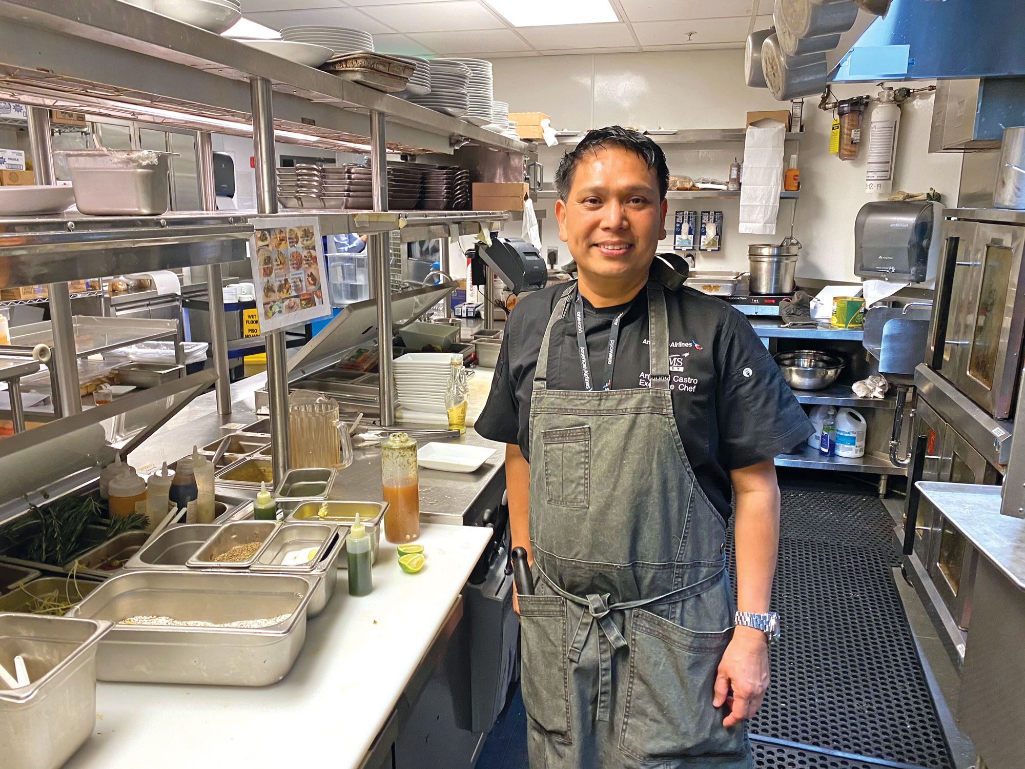 Executive chef Anthony Castro said Miami’s Flagship First Dining restaurant serves 60 to 70 people on a typical day. (TW photo by Robert Silk)