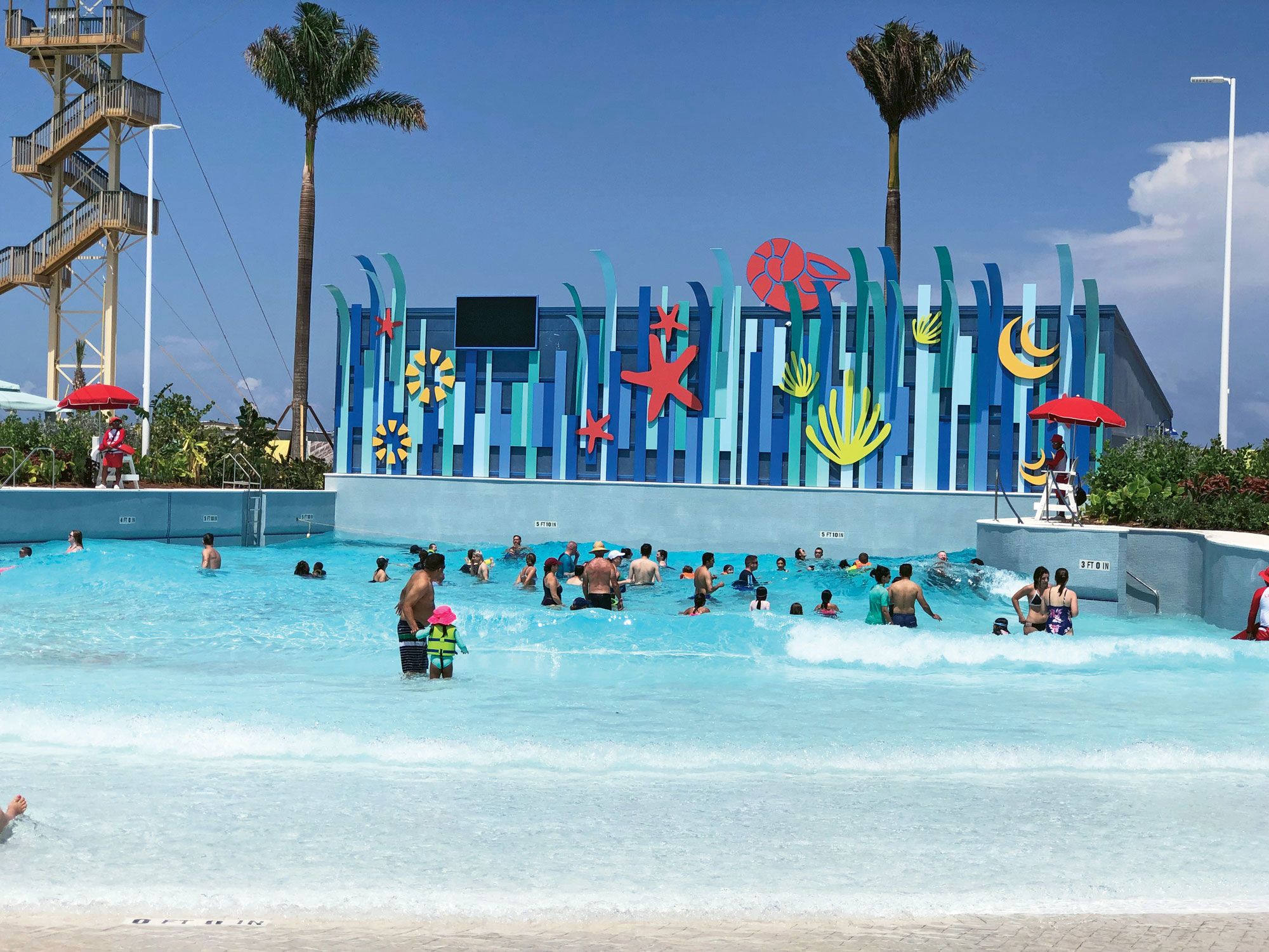The wave pool at the Thrill Waterpark on CocoCay. (TW photo by Tom Stieghorst)