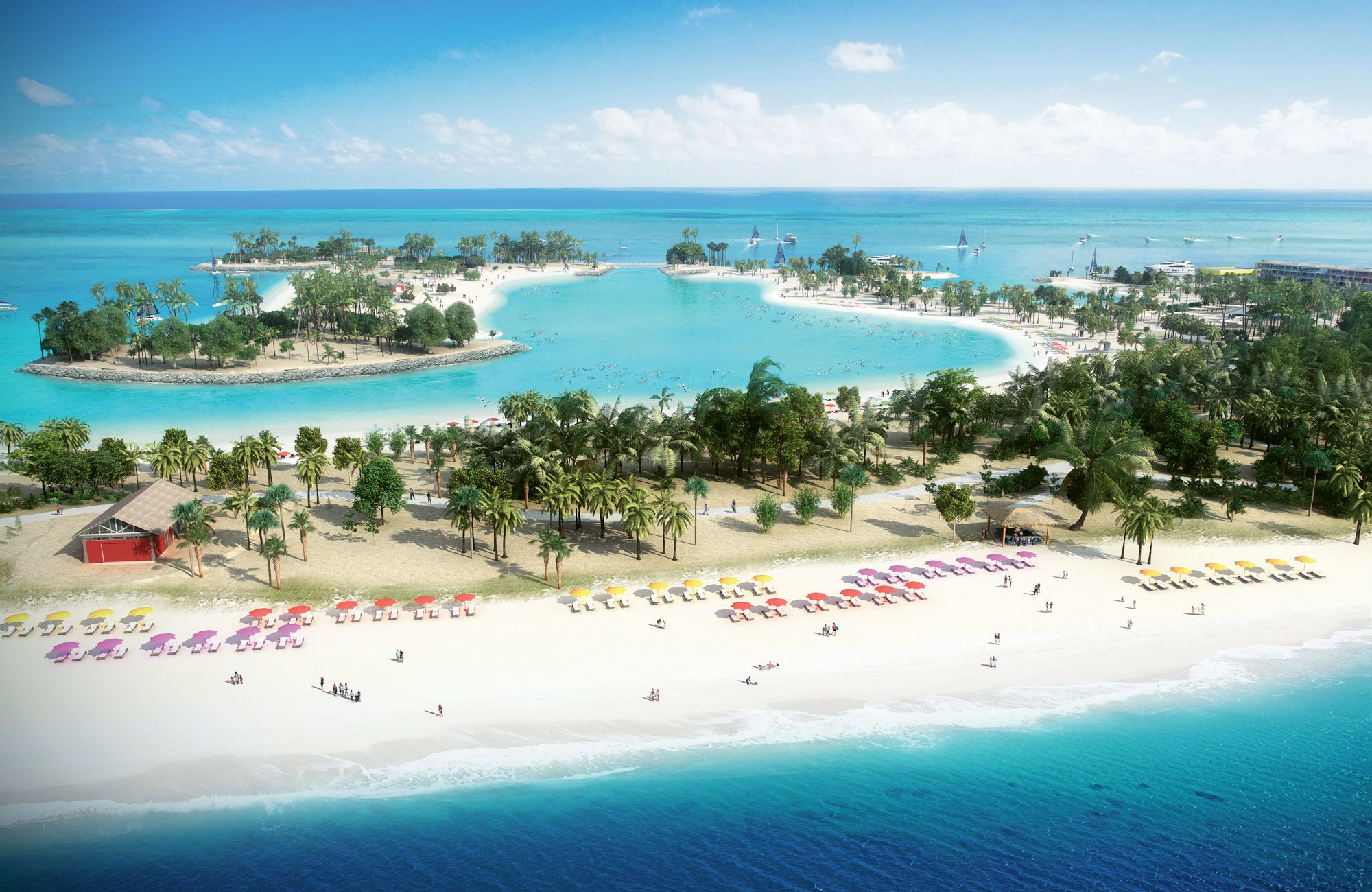 MSC Cruises’ Ocean Cay private island will feature seven beaches when it opens on Nov. 9. 